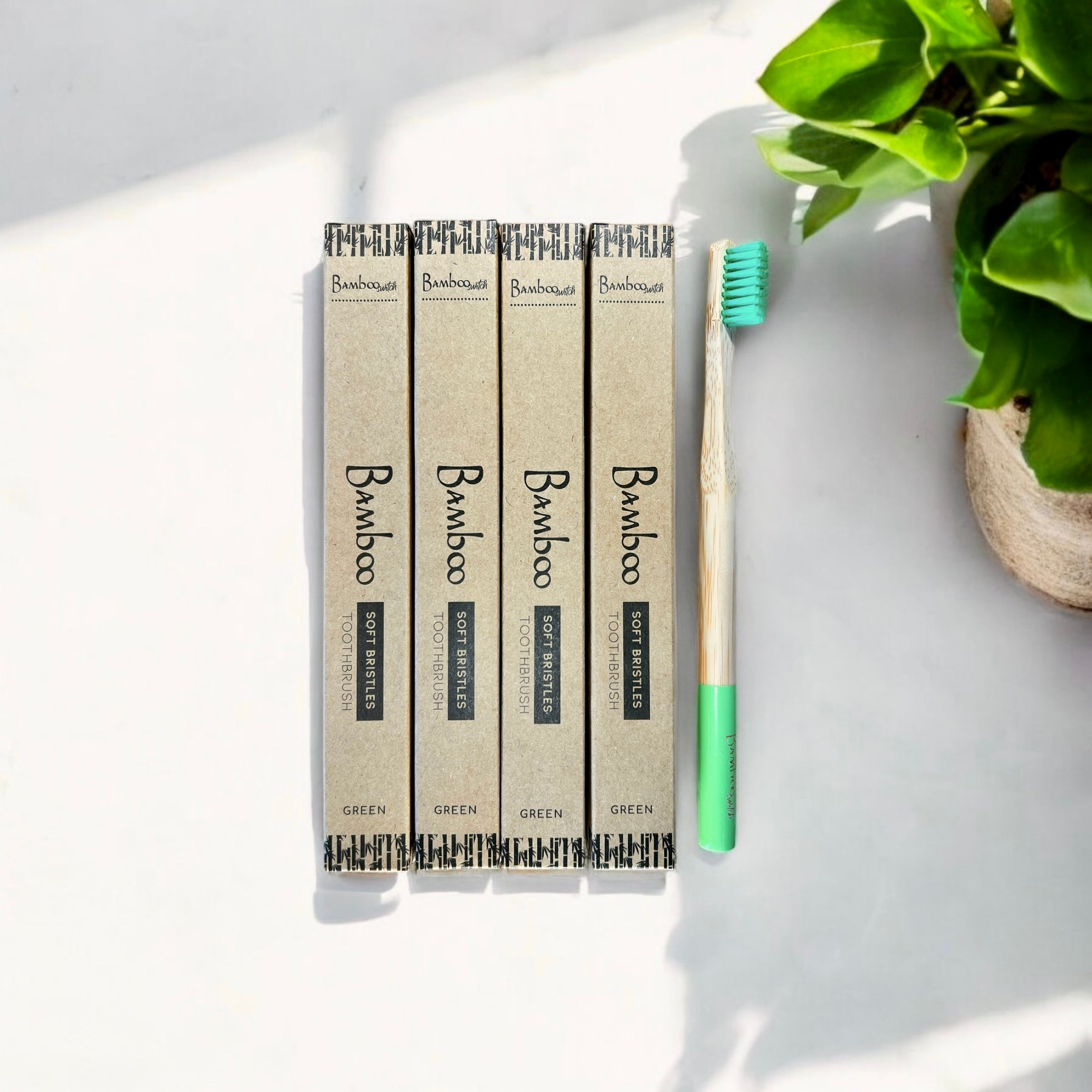 Bamboo Toothbrush | Round Handle - Bamboo Switch