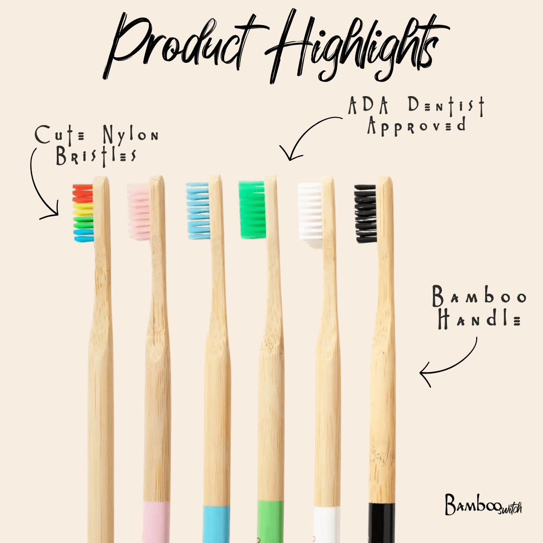 Bamboo Toothbrush | Round Handle - Bamboo Switch