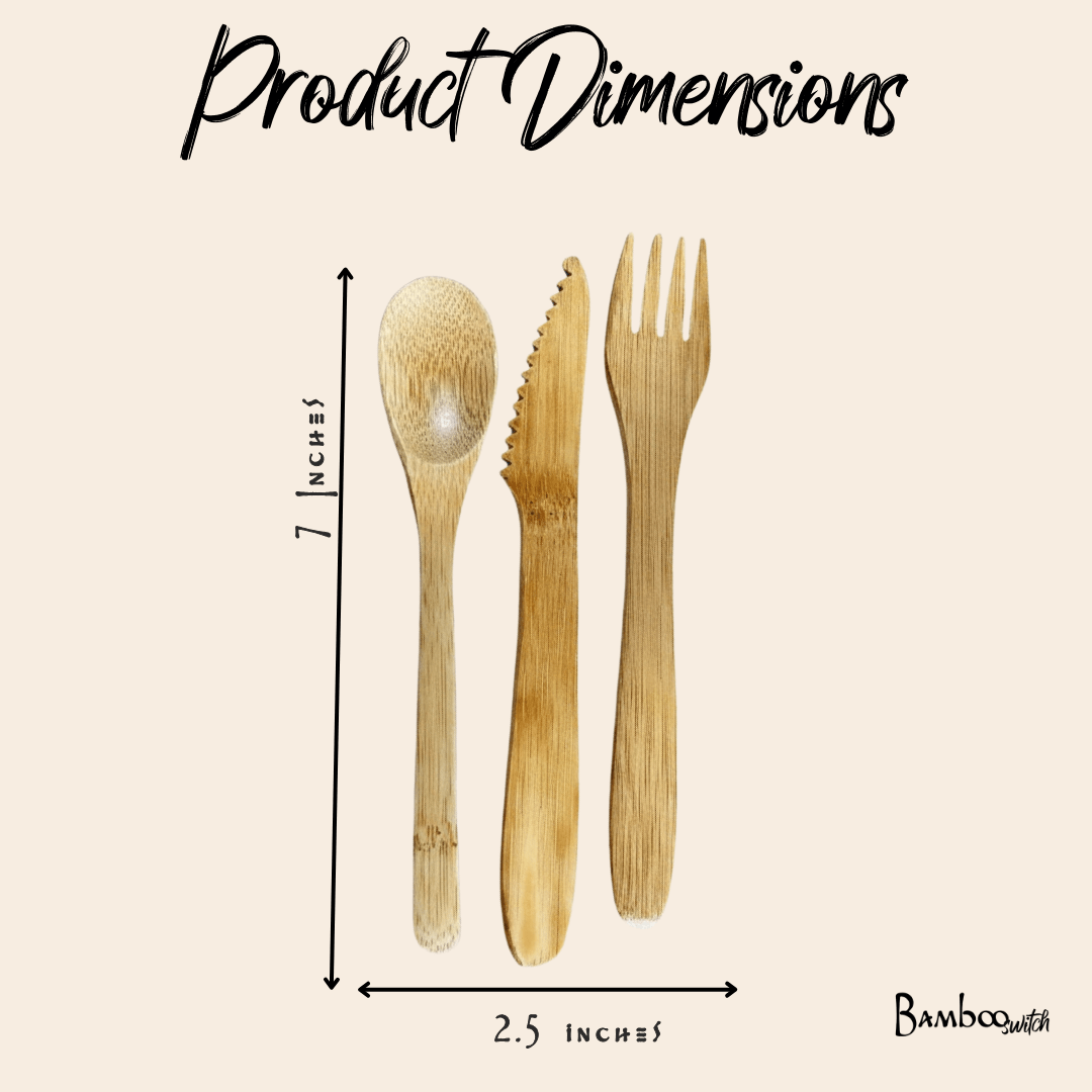 Bamboo Travel Cutlery Set | Kids - Bamboo Switch