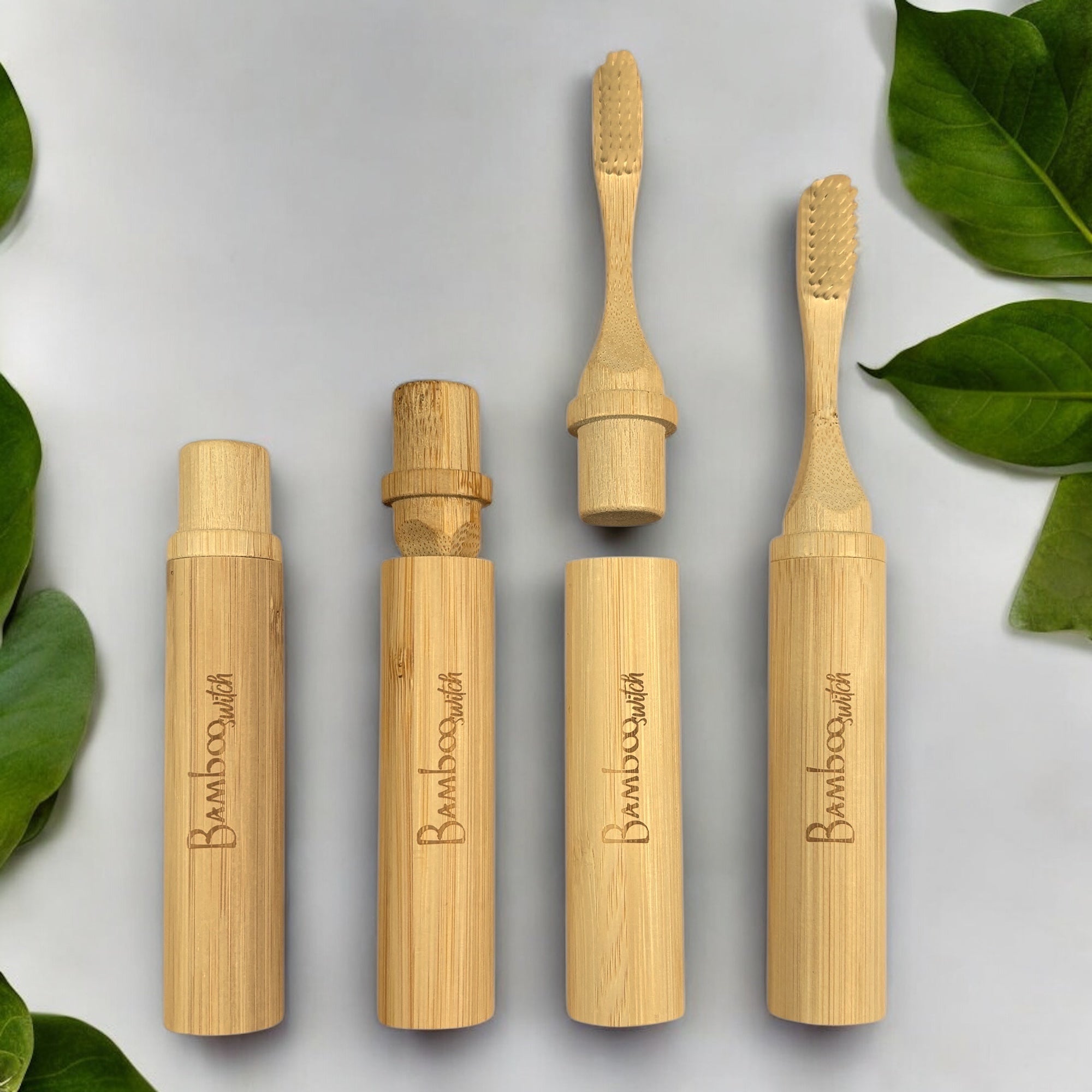 Bamboo Travel Toothbrush With Natural Bristles - Bamboo Switch