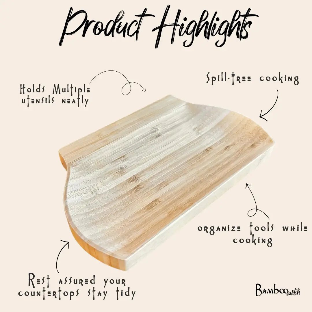 Bamboo Utensil Rest | Flat - Bamboo Switch