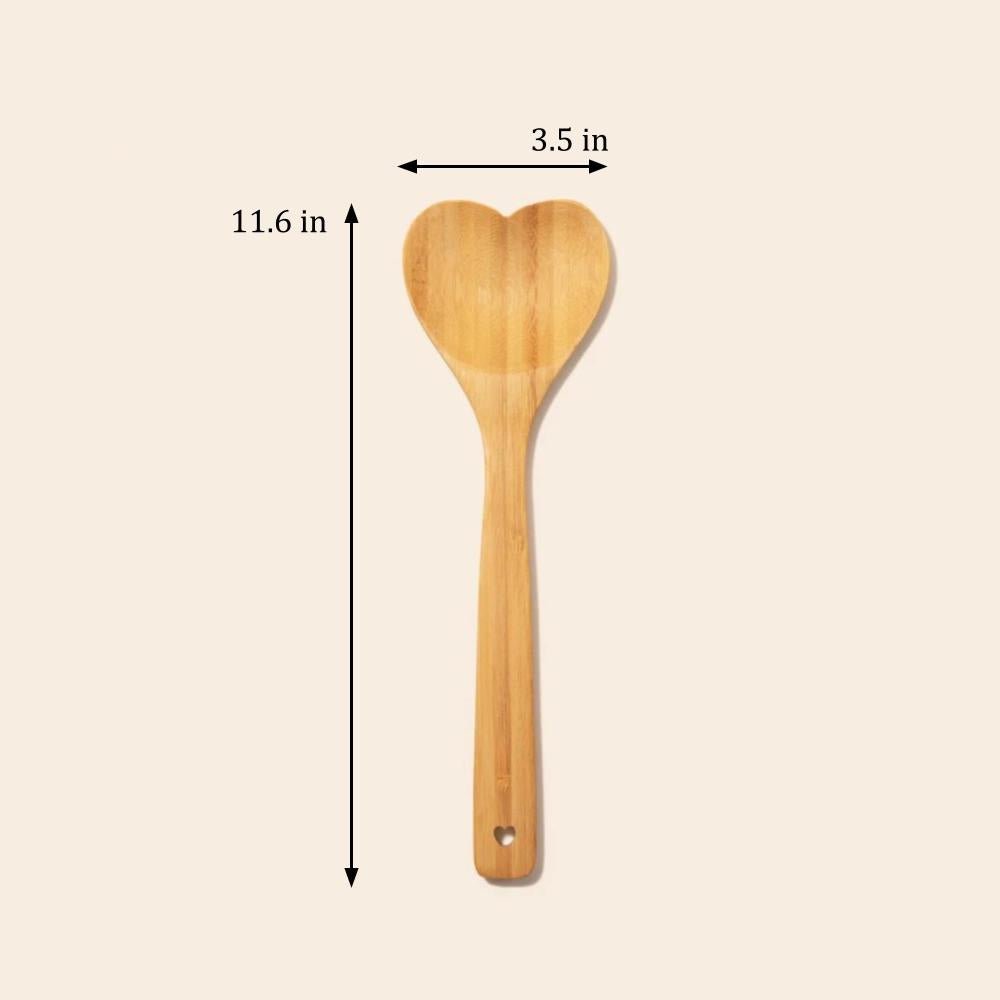 Bamboo Utensil Spoon | Heart Shaped - Bamboo Switch