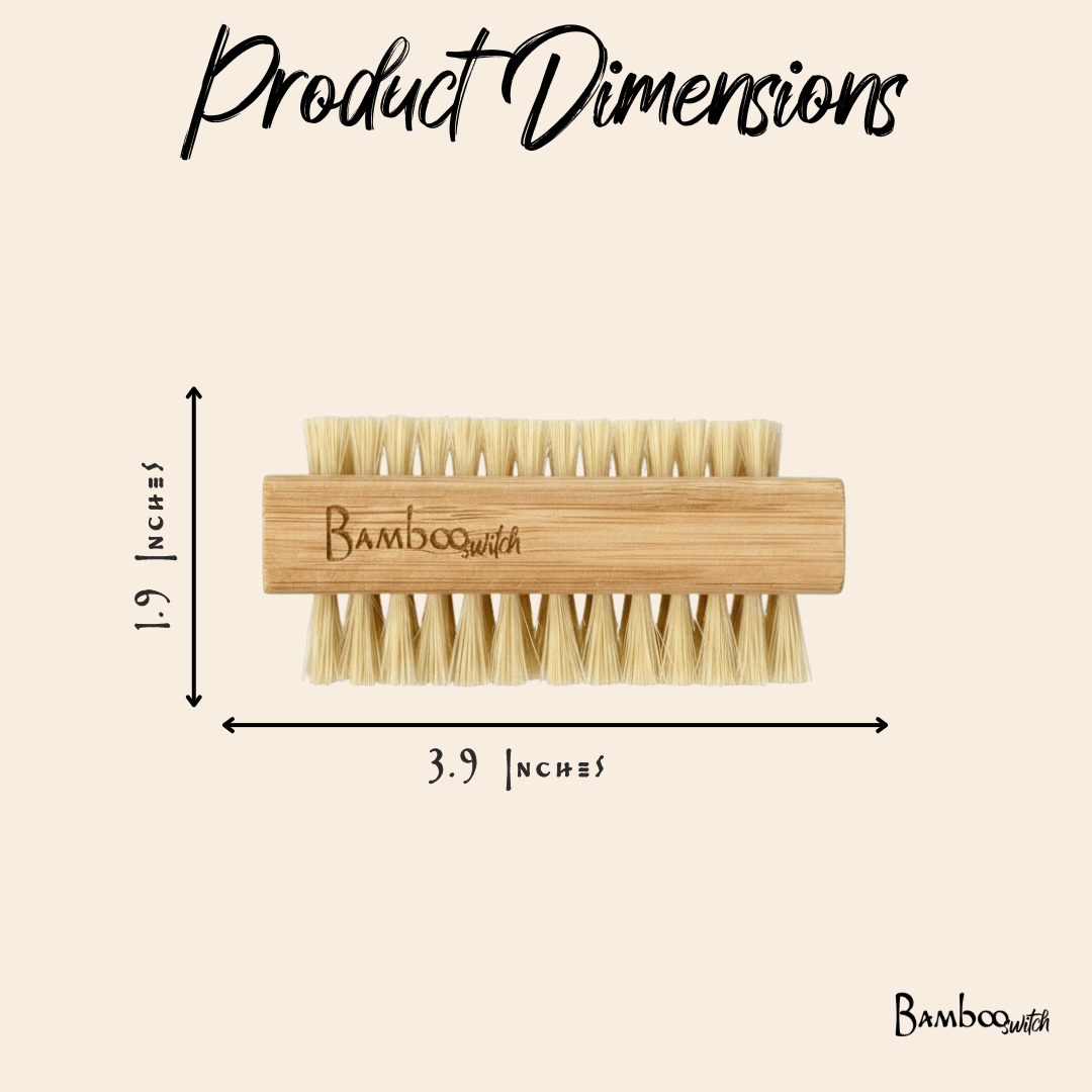 Bamboo Vegan Nail Brush | Sisal Bristles - Bamboo Switch