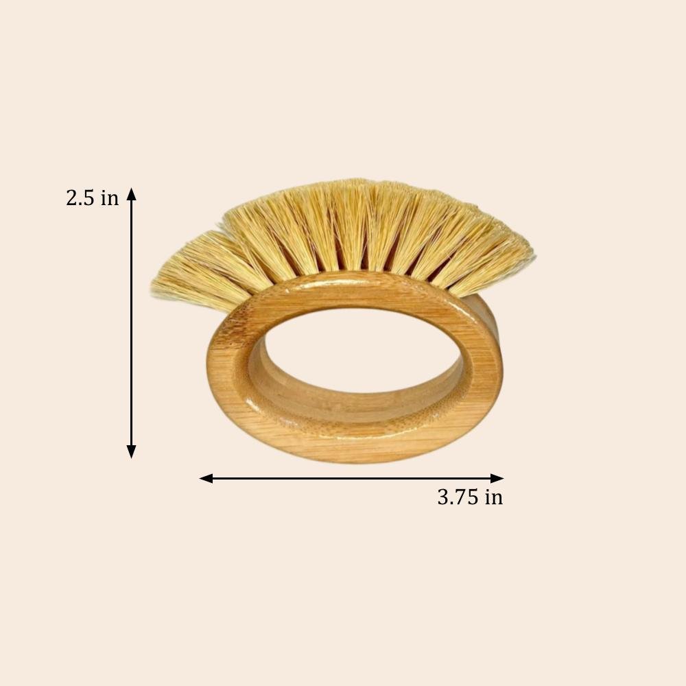 Bamboo Veggie Cleaning Brush | Oval - Bamboo Switch