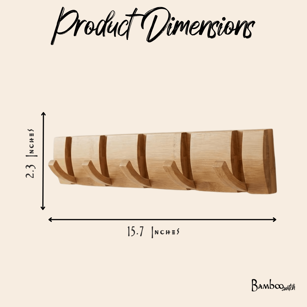 Bamboo Wall Hook Rack - Bamboo Switch