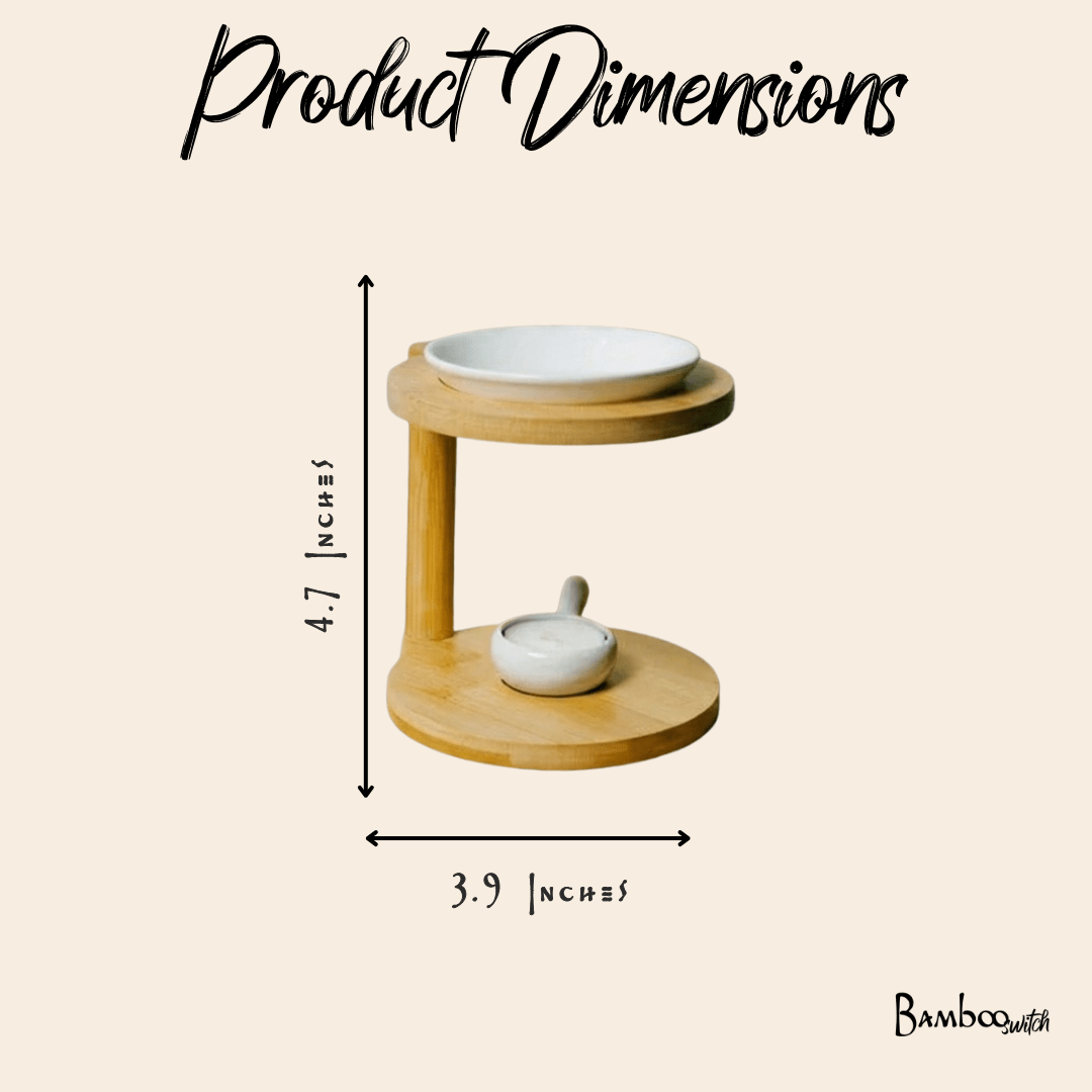 Bamboo Wax Melt Burner | Modern Rod - Bamboo Switch