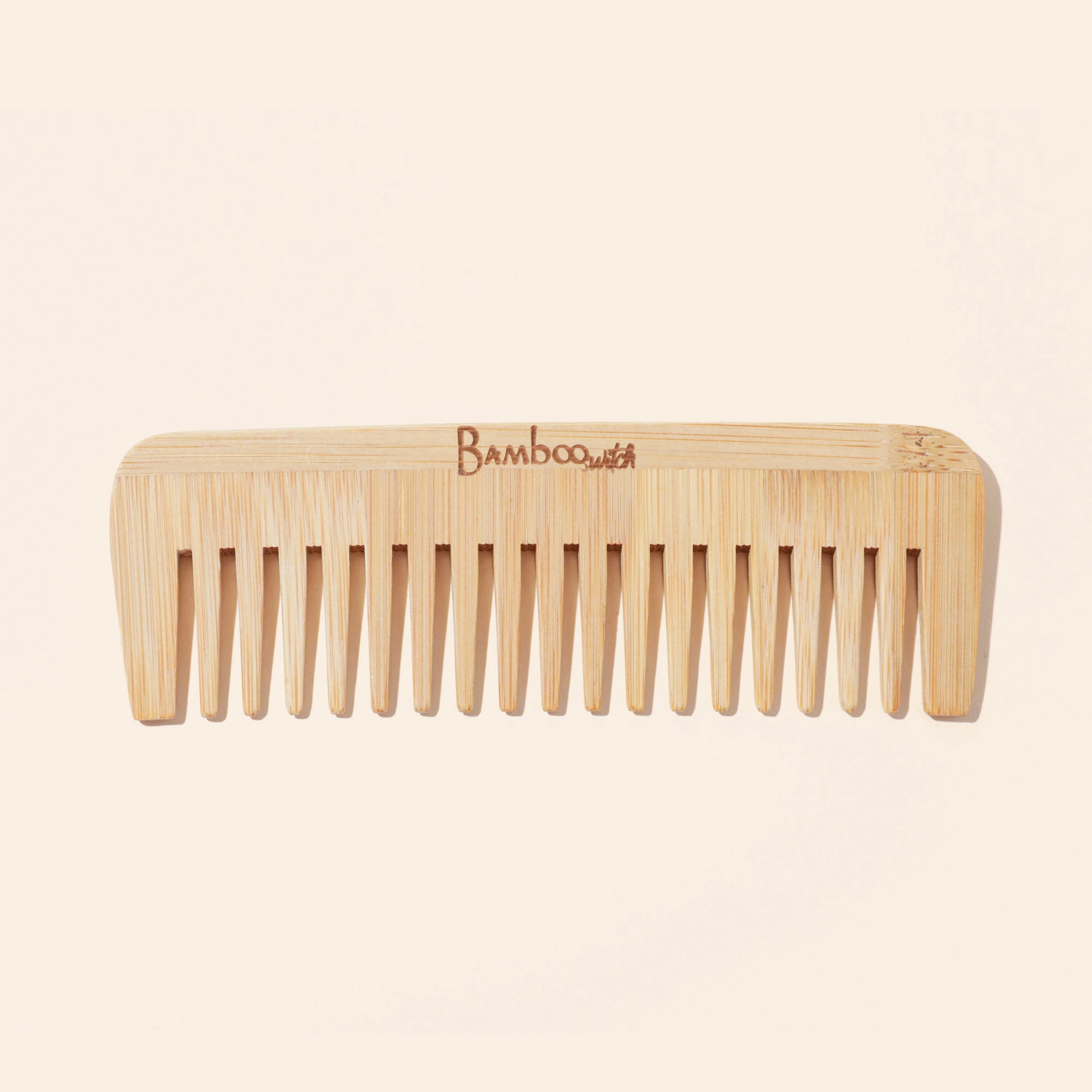 Bamboo Wide Tooth Comb | Flat Tips - Bamboo Switch