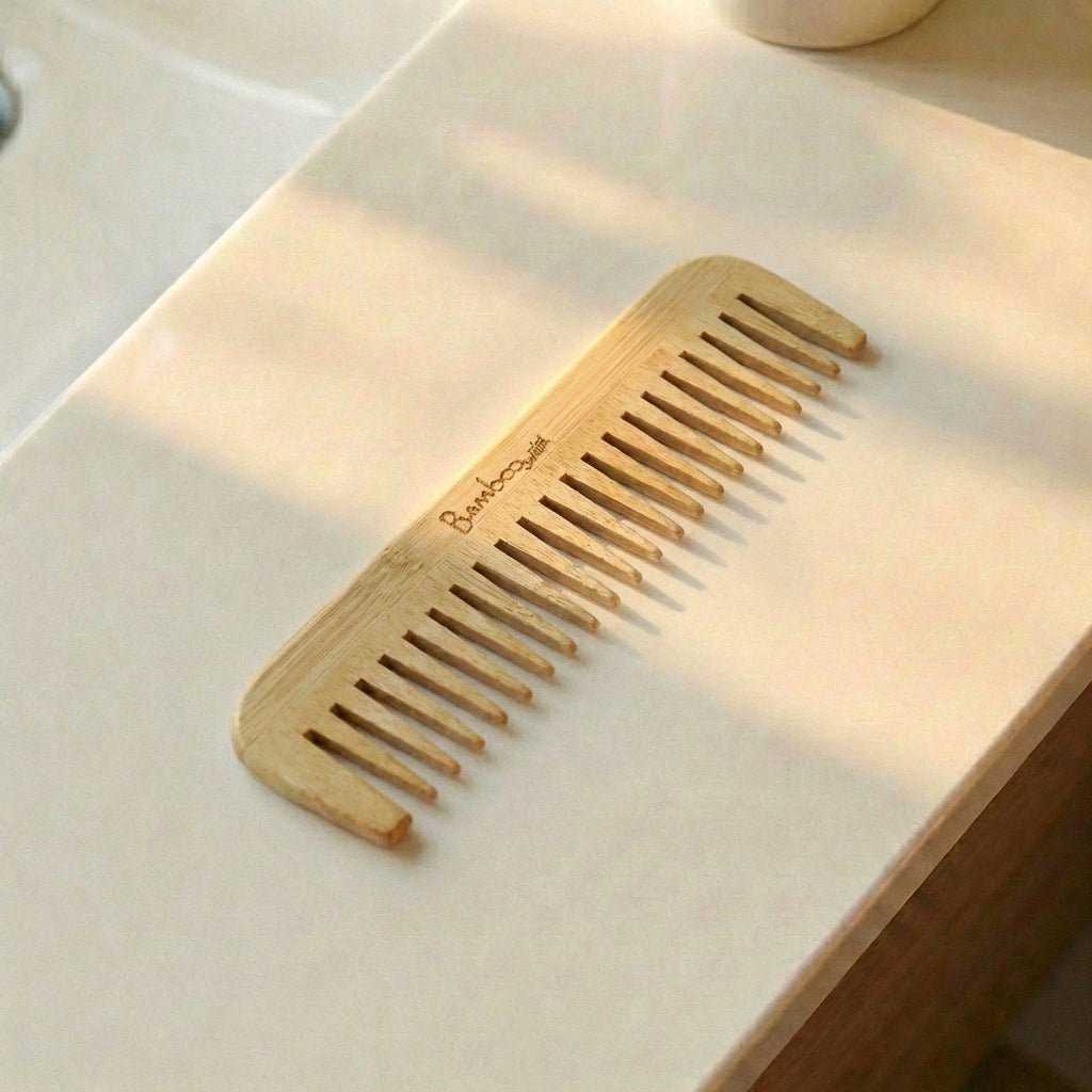 Bamboo Wide Tooth Comb | Pointed Tips - Bamboo Switch