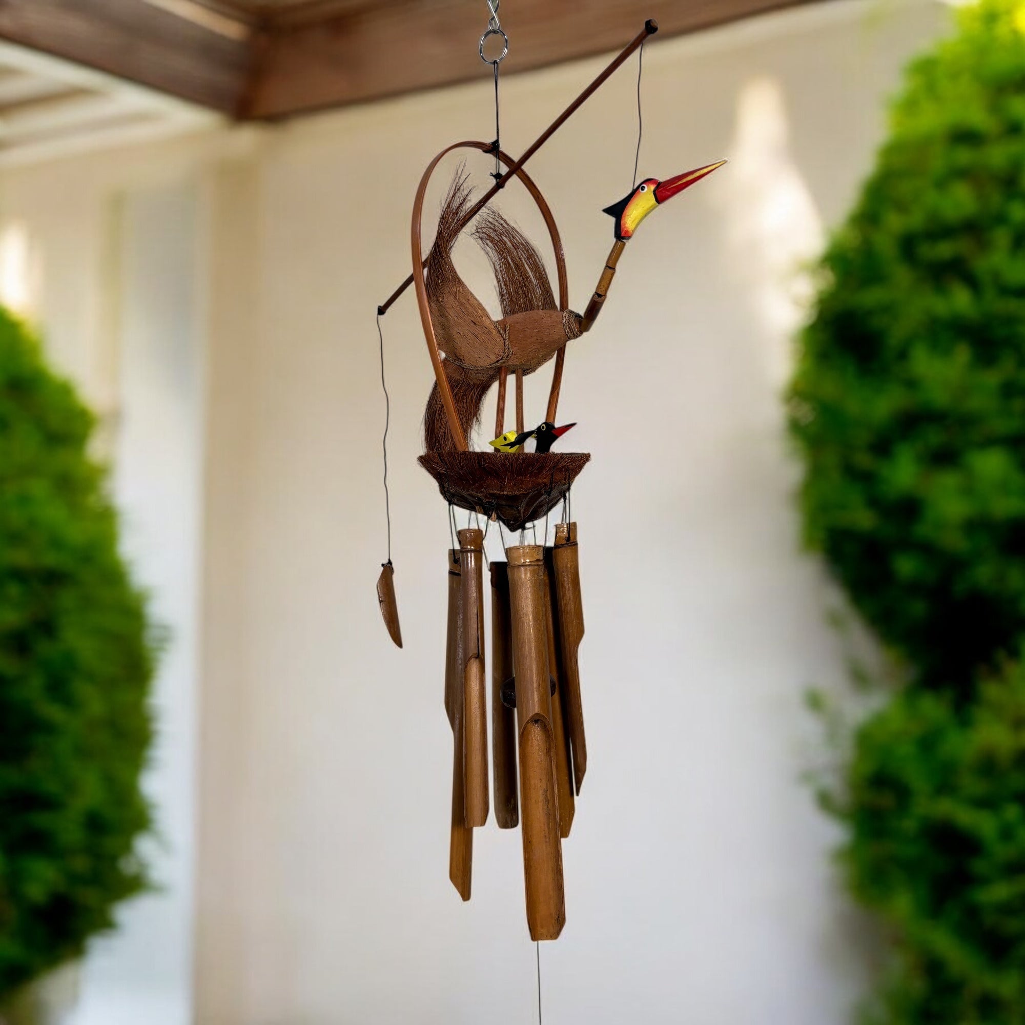 Bamboo Wind Chime - Bird Nest - Bamboo Switch