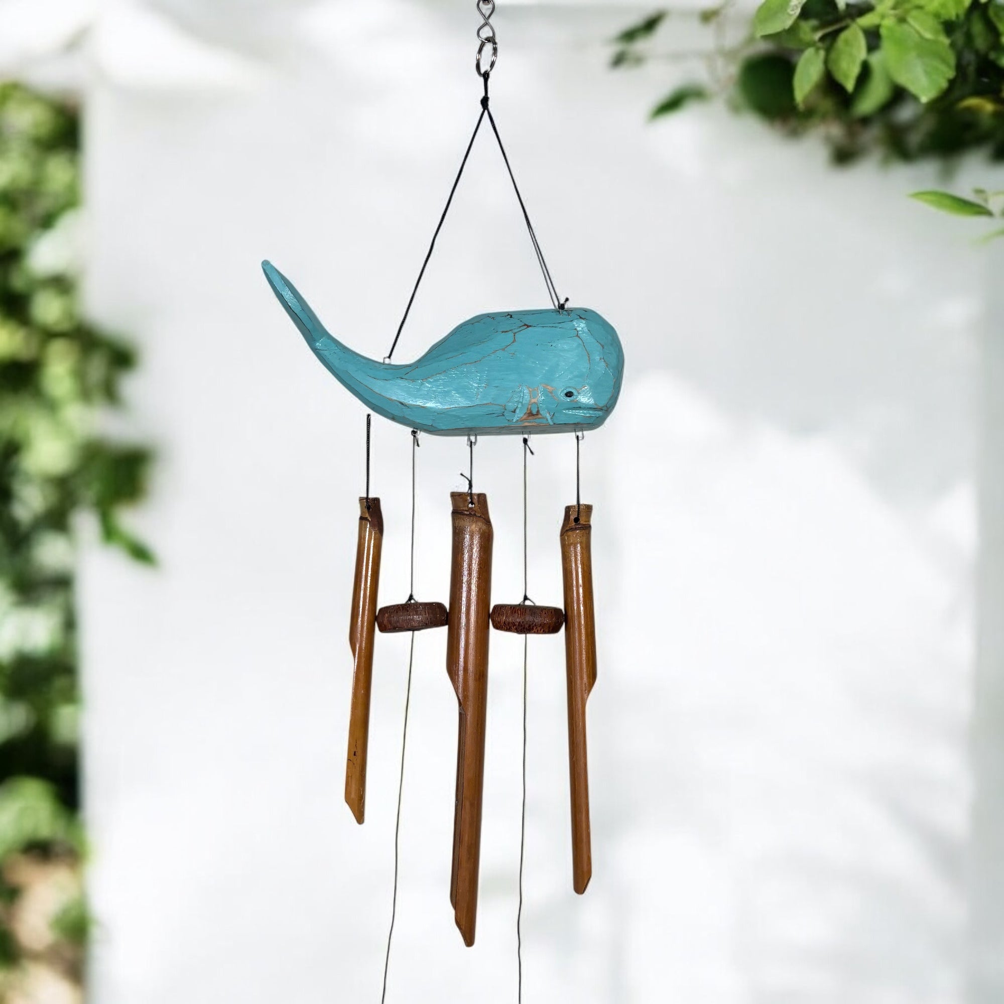 Bamboo Wind Chime - Blue Whale - Bamboo Switch