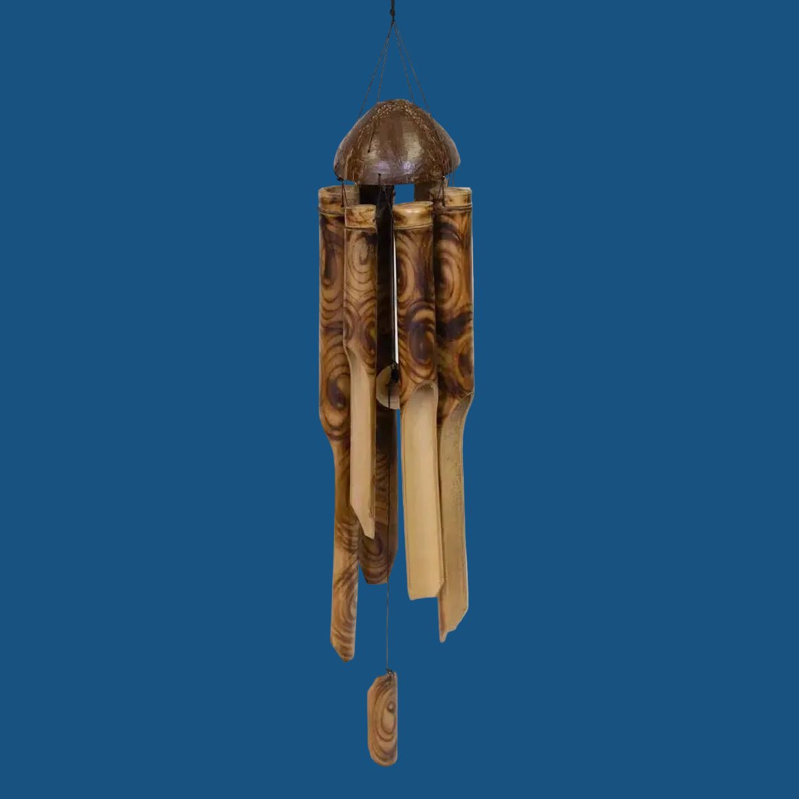 Bamboo Wind Chime - Half Shell Coconut - Bamboo Switch