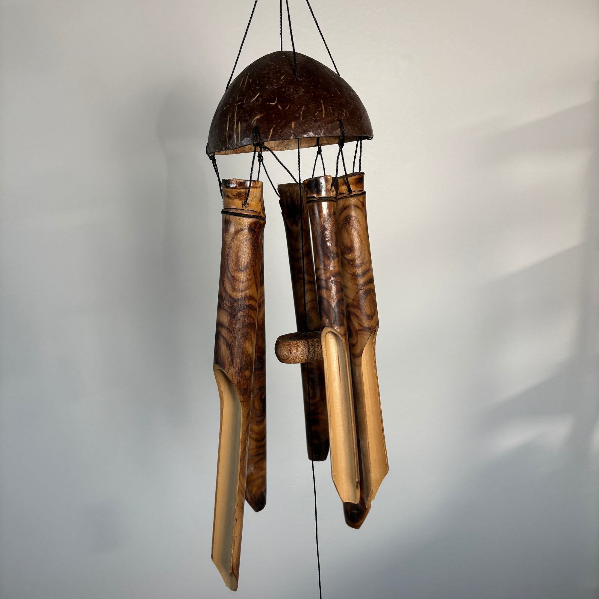 Bamboo Wind Chime - Half Shell Coconut - Bamboo Switch