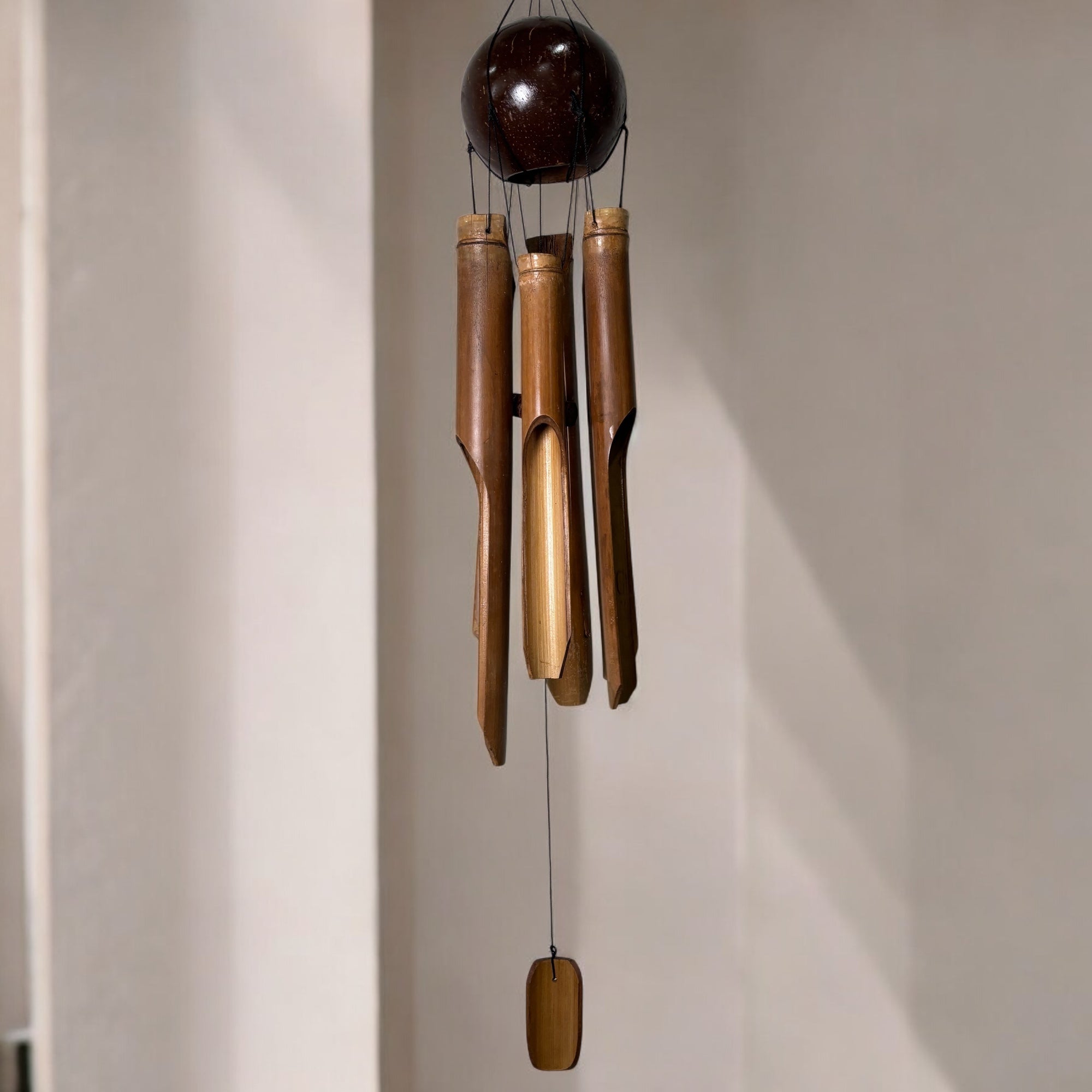 Bamboo Wind Chime - Large Whole Coconut - Bamboo Switch