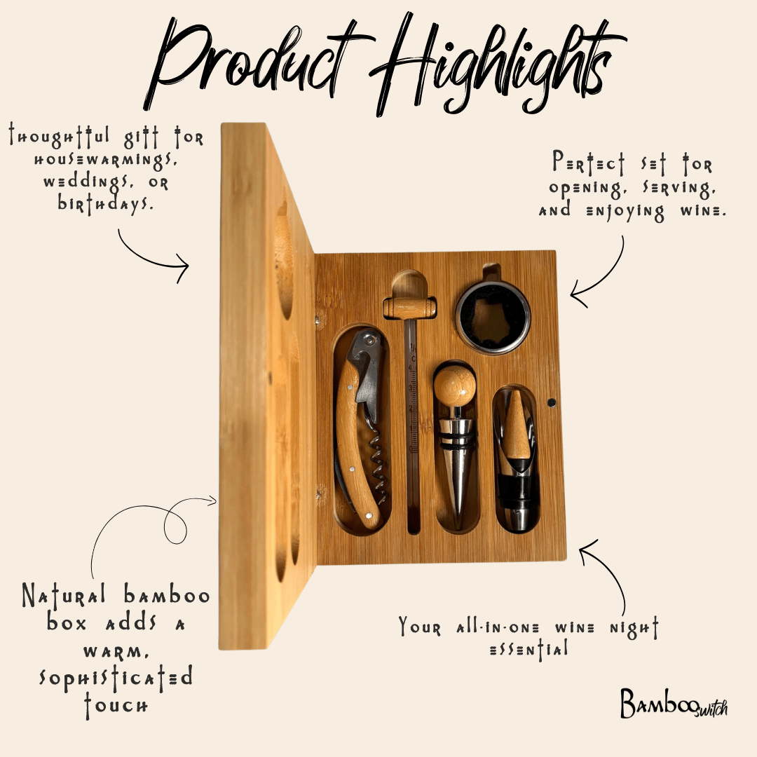 Bamboo Wine Opener Set - Bamboo Switch