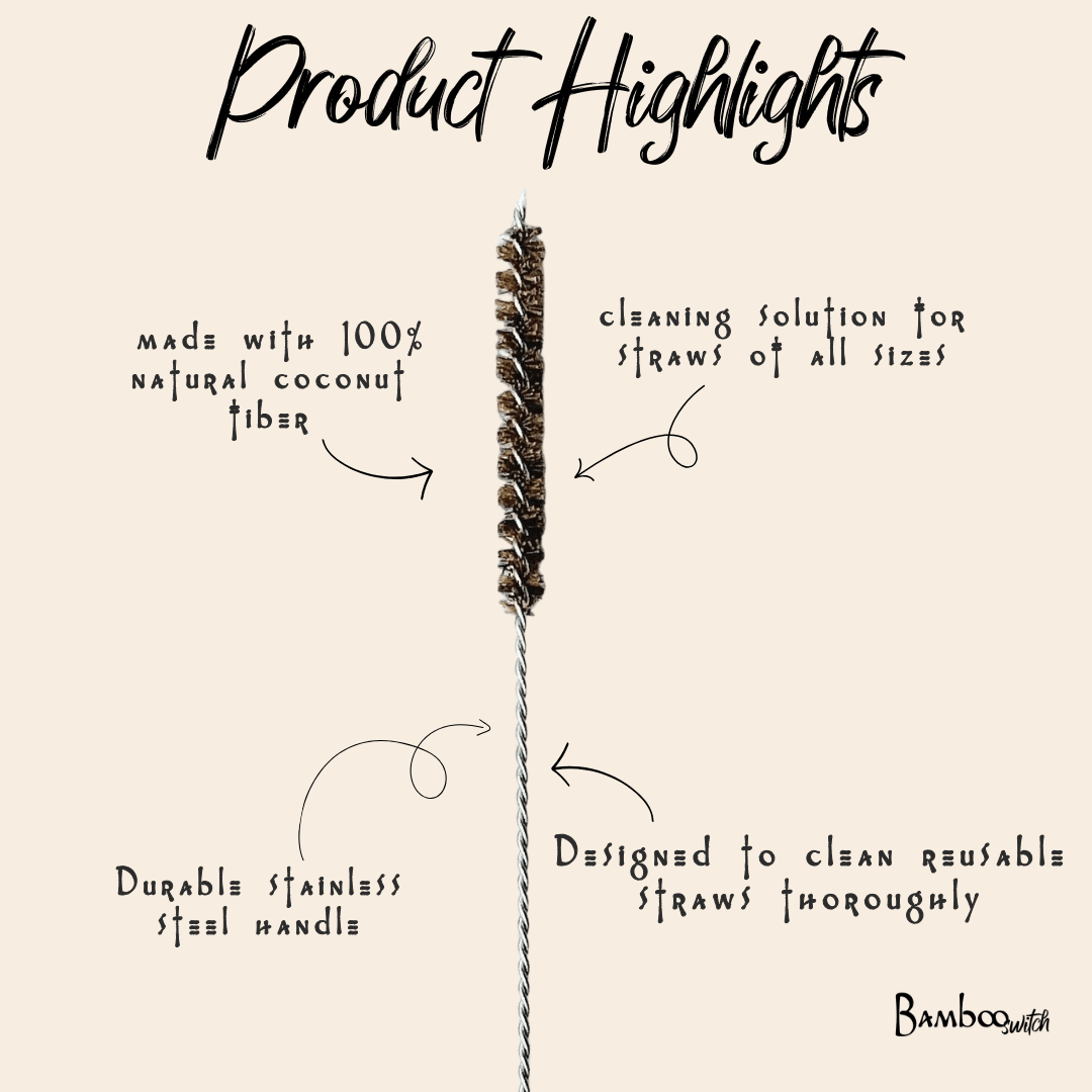Coconut Fiber Straw Cleaner - Bamboo Switch
