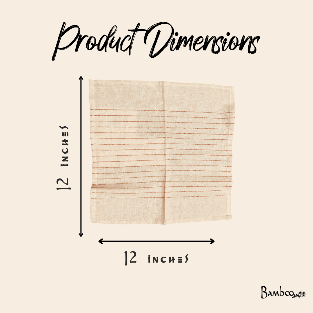 cotton napkin dimensions information