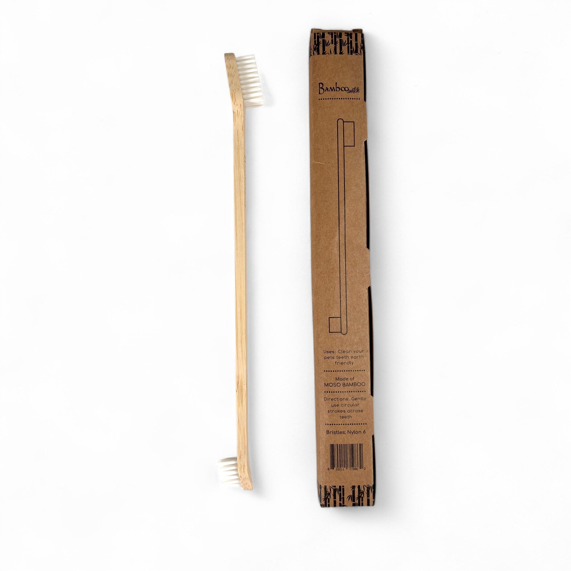 Double - Sided Bamboo Dog Toothbrush - Bamboo Switch