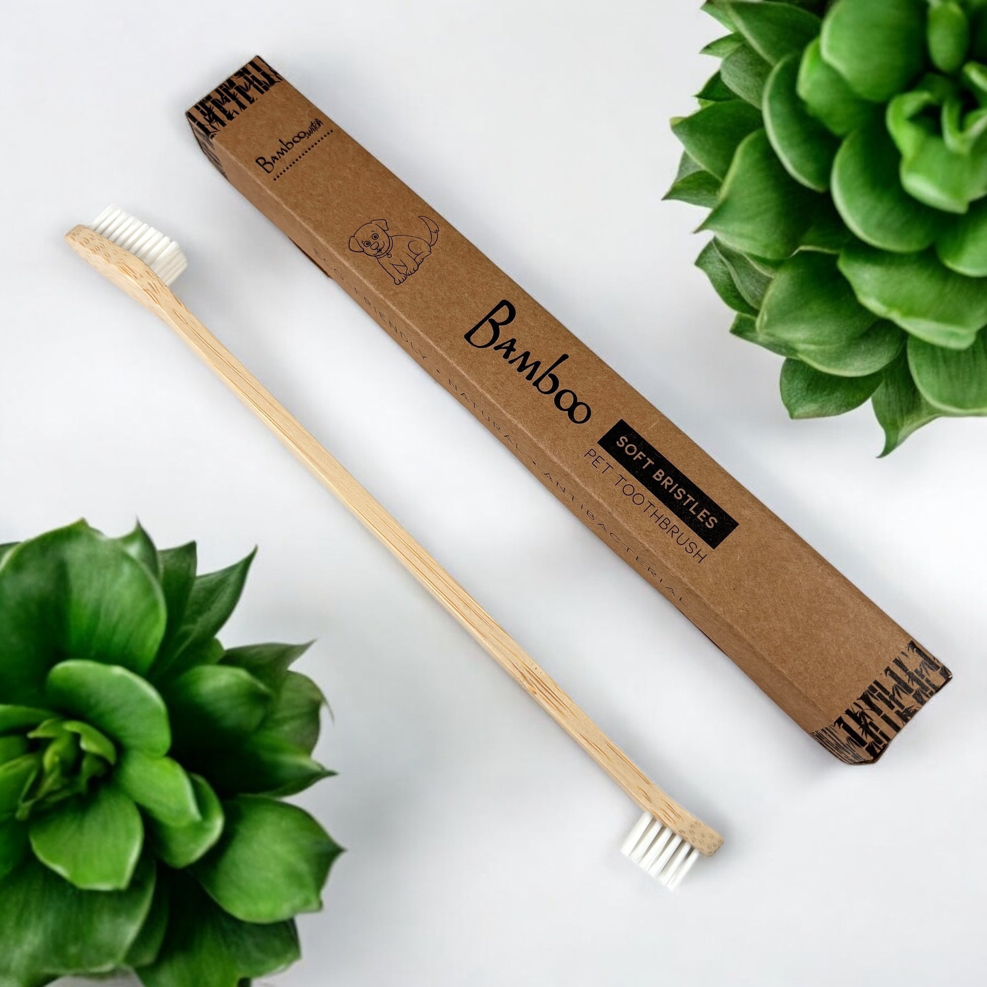 Double - Sided Bamboo Dog Toothbrush - Bamboo Switch