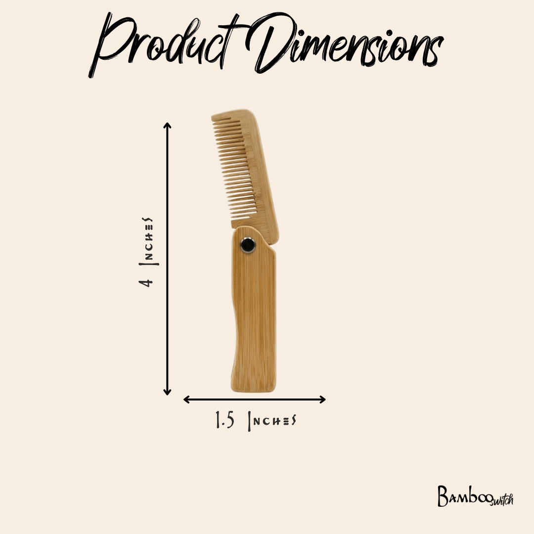 Foldable Bamboo Hair Comb - Bamboo Switch