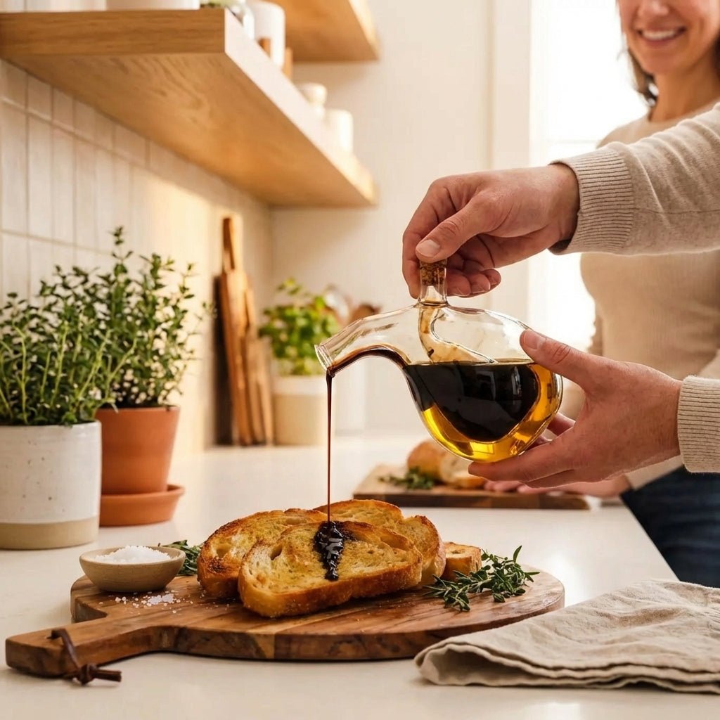 Glass Oil and Vinegar Cruet - Bamboo Switch