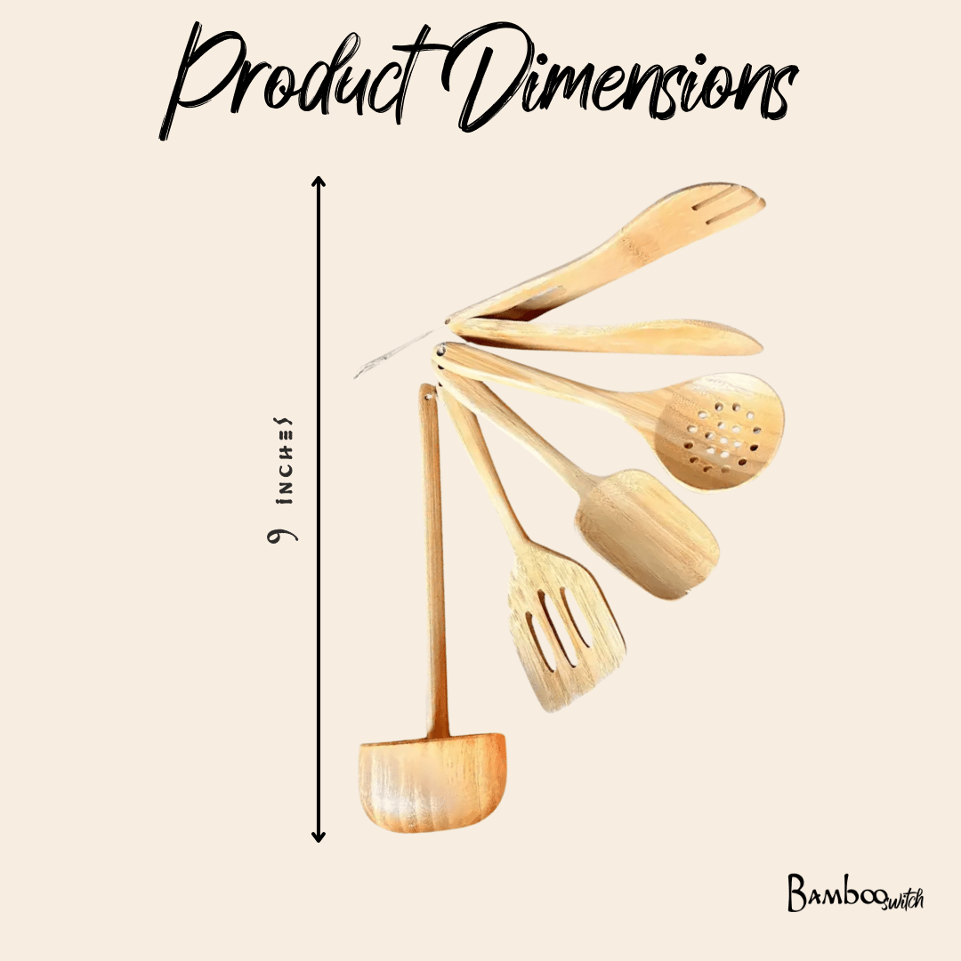 Kids Bamboo Cooking Utensil Set - Bamboo Switch
