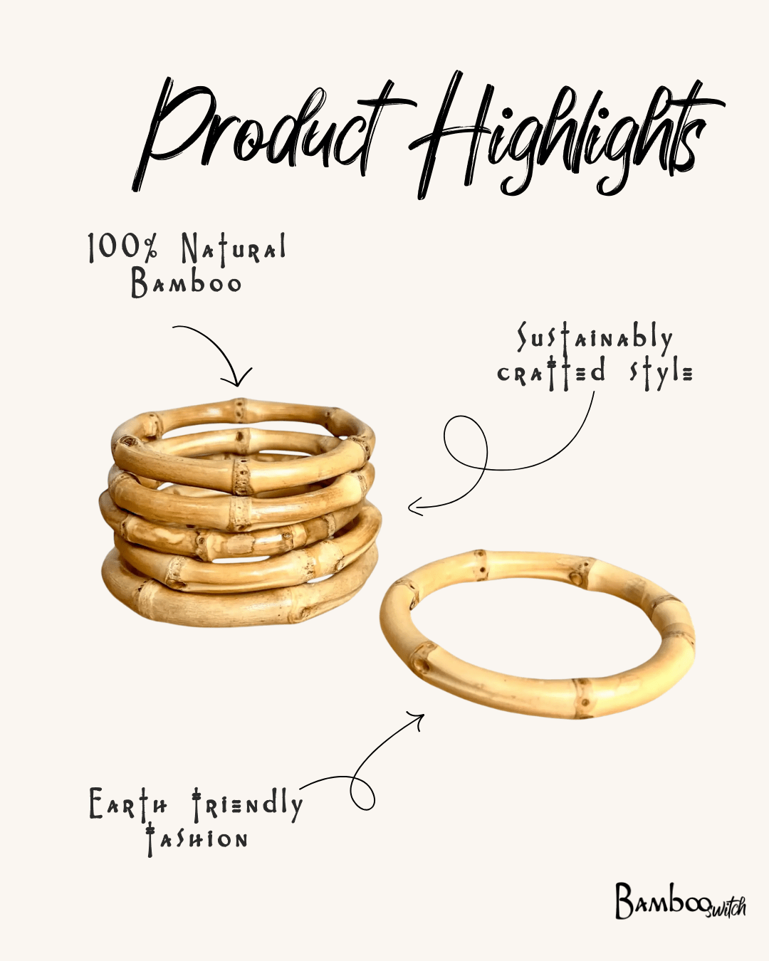 Natural Bamboo Bangle Bracelet - Bamboo Switch