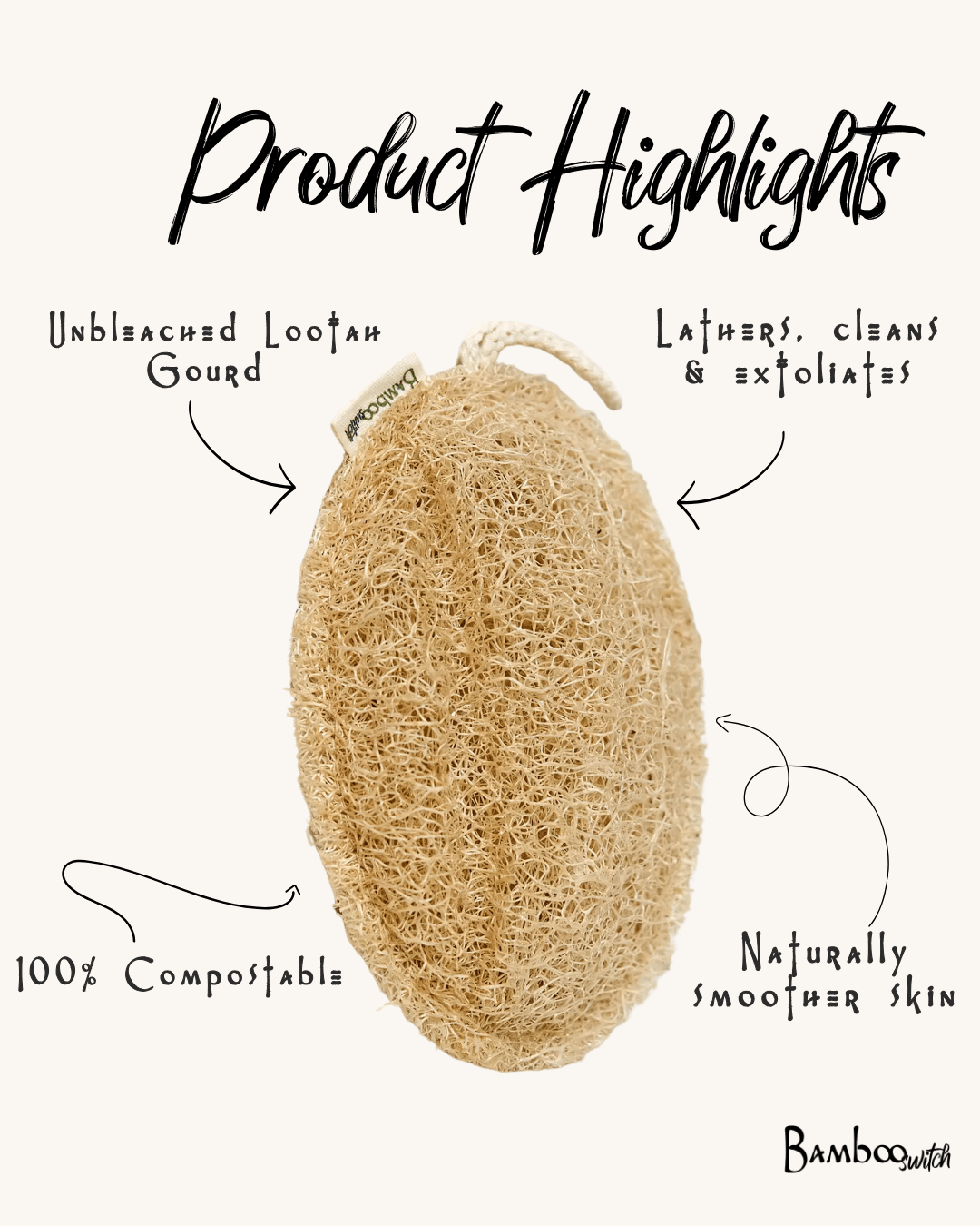 Natural Exfoliating Loofah - Bamboo Switch