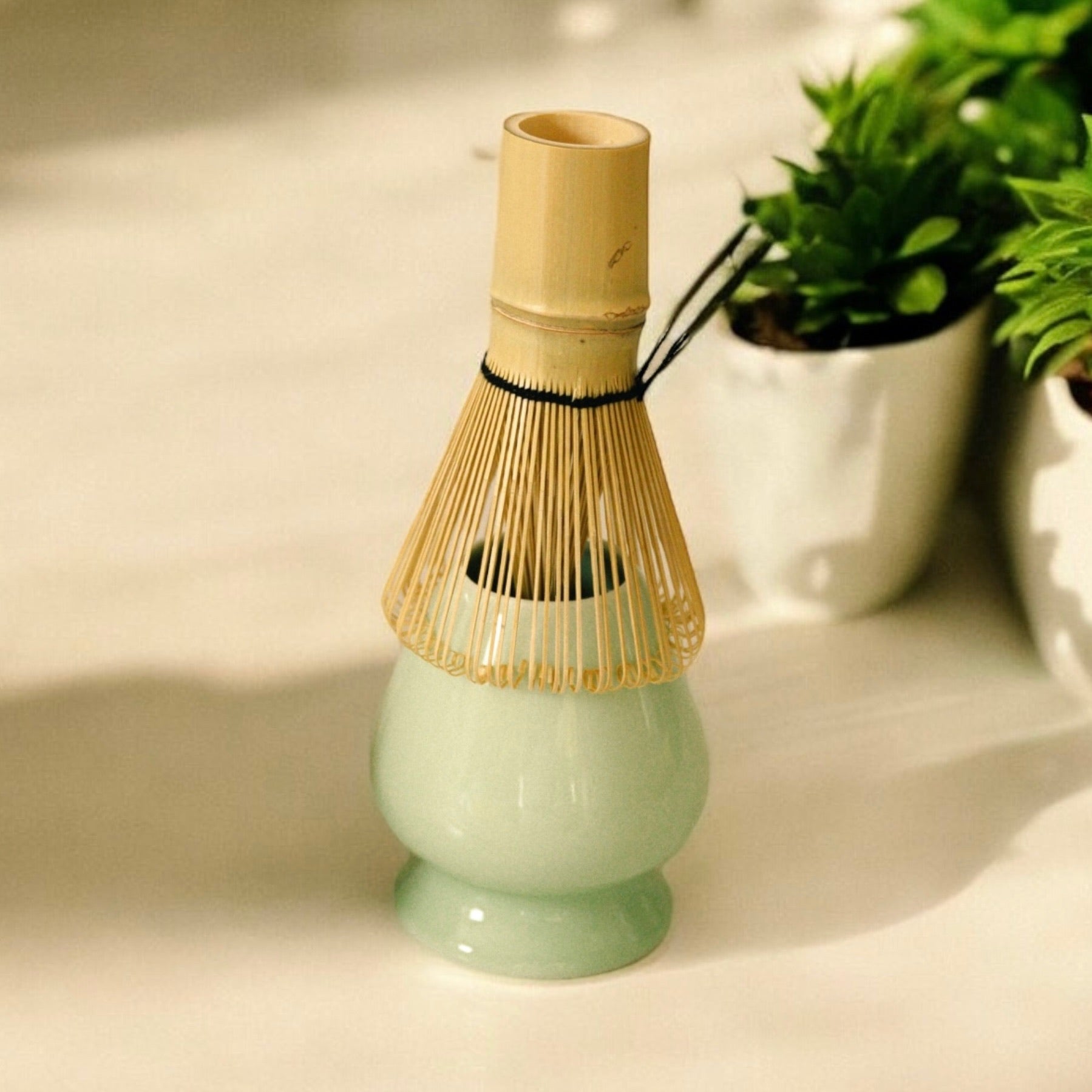Porcelain Matcha Whisk Holder - Bamboo Switch