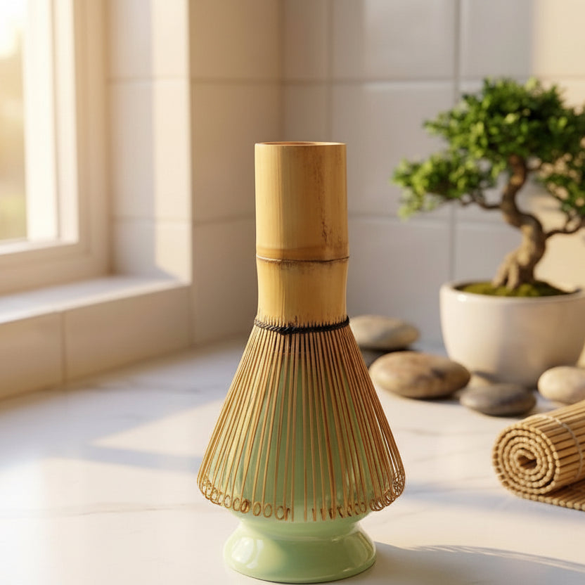 Porcelain Matcha Whisk Holder - Bamboo Switch