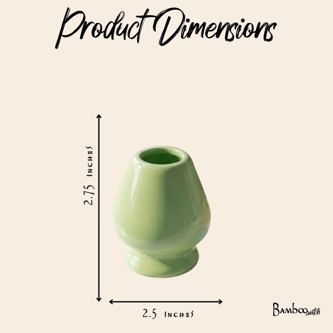 Porcelain Matcha Whisk Holder - Bamboo Switch