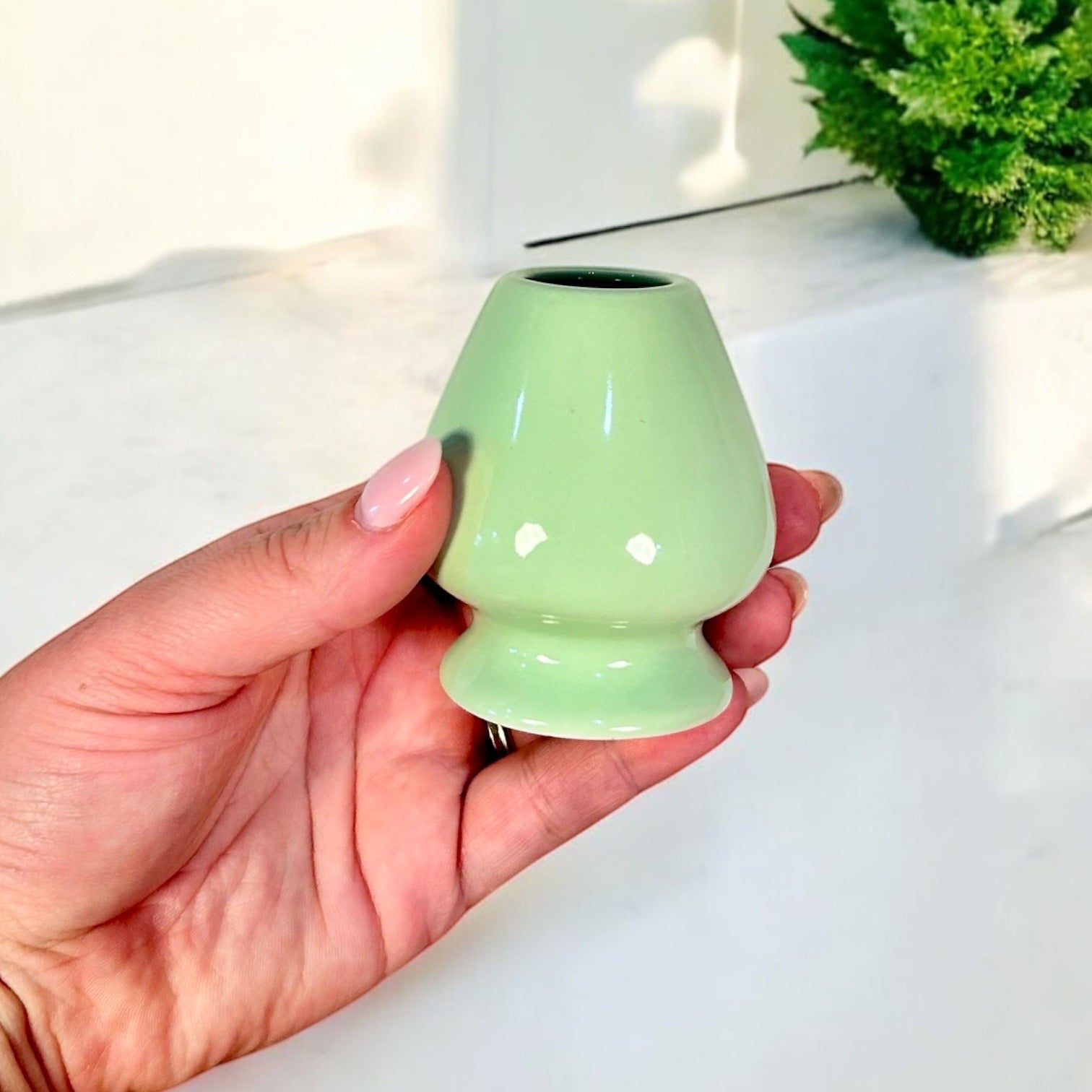 Porcelain Matcha Whisk Holder - Bamboo Switch