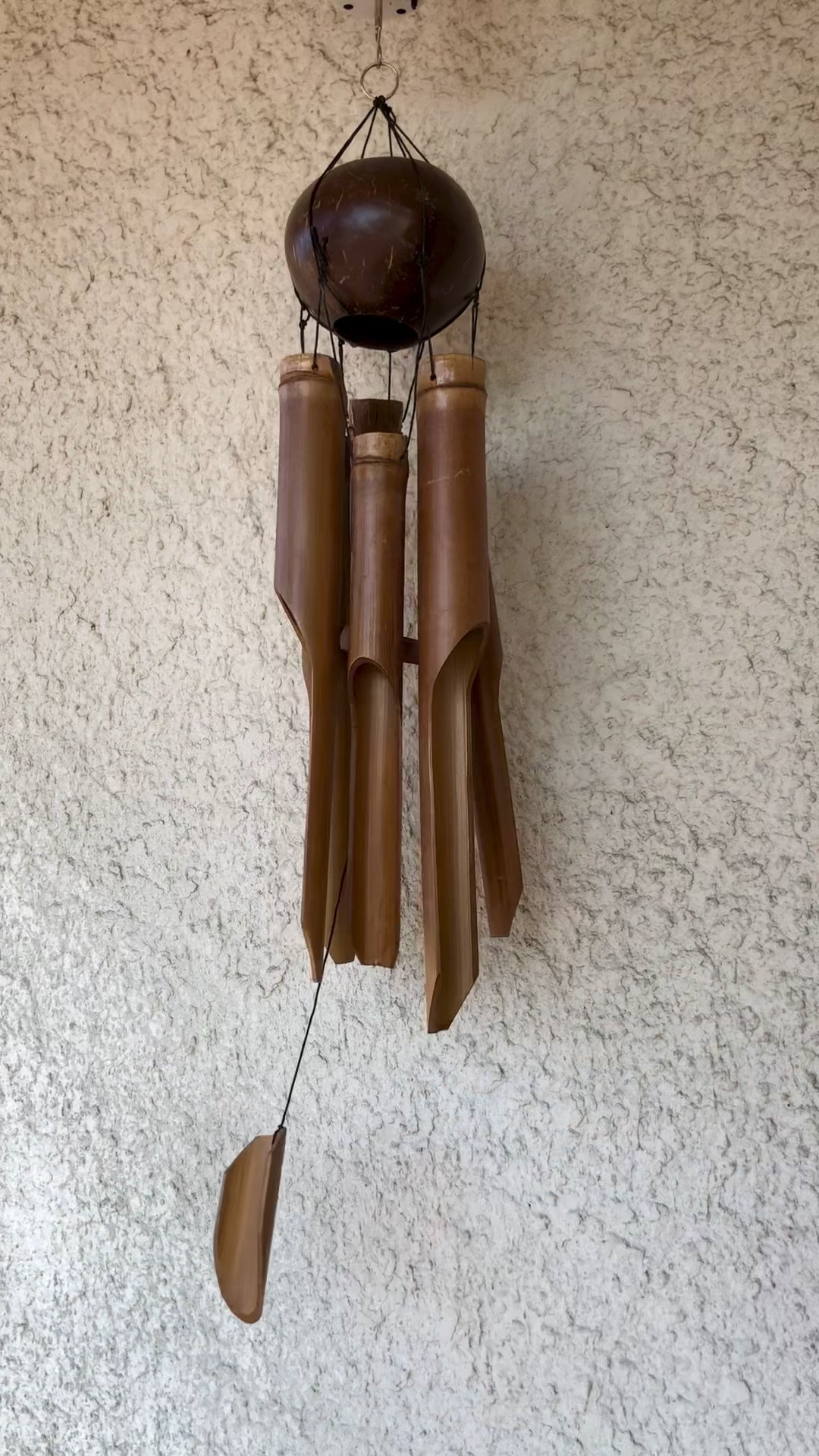 Bamboo Wind Chime - Large Whole Coconut