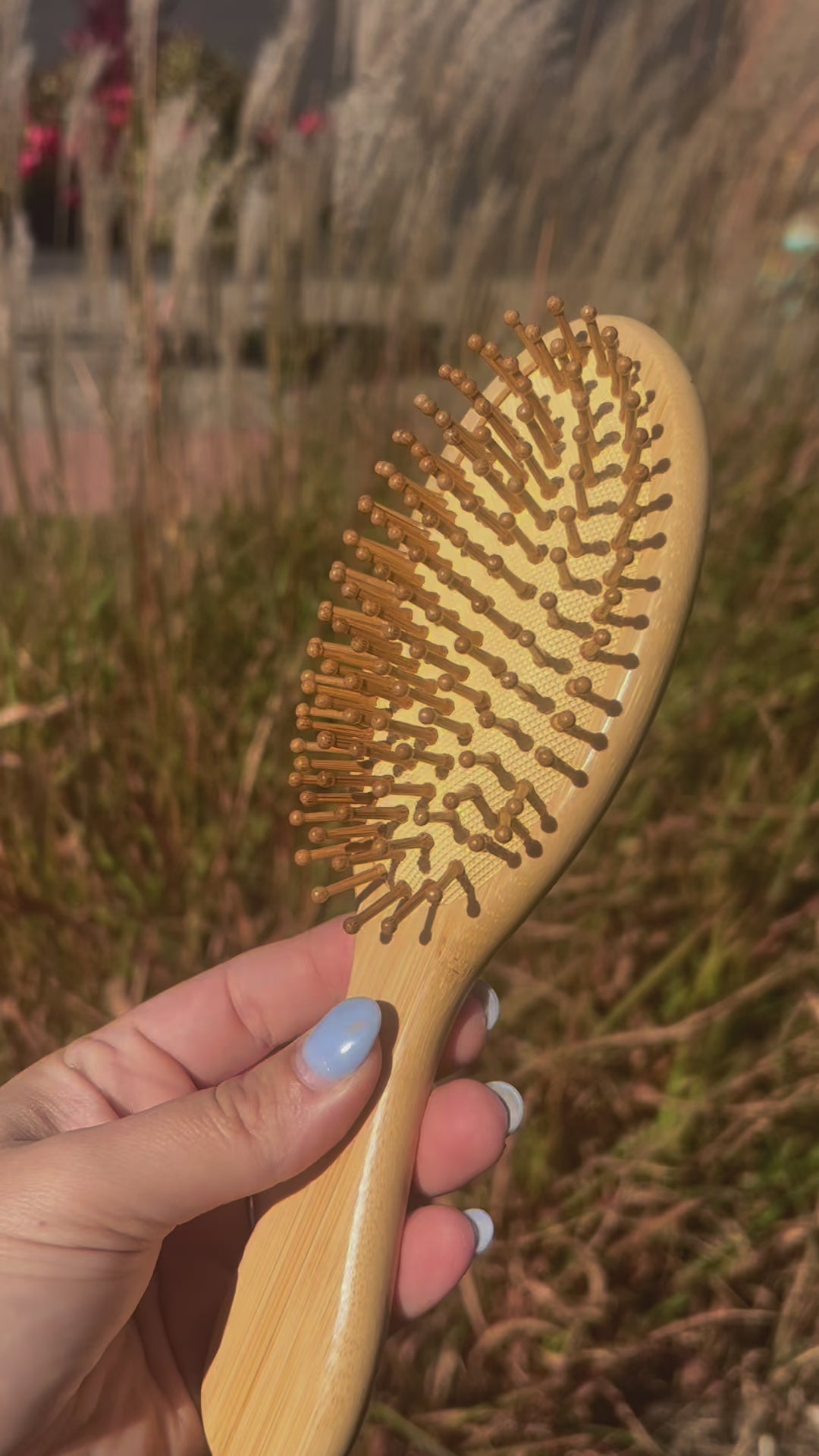 Bamboo Rounded Hair Brush | Classic Handle