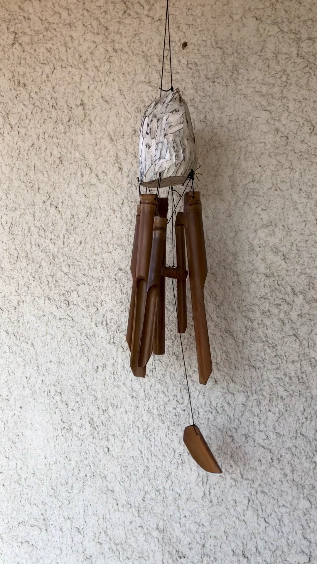 Bamboo Wind Chime - Owl Head