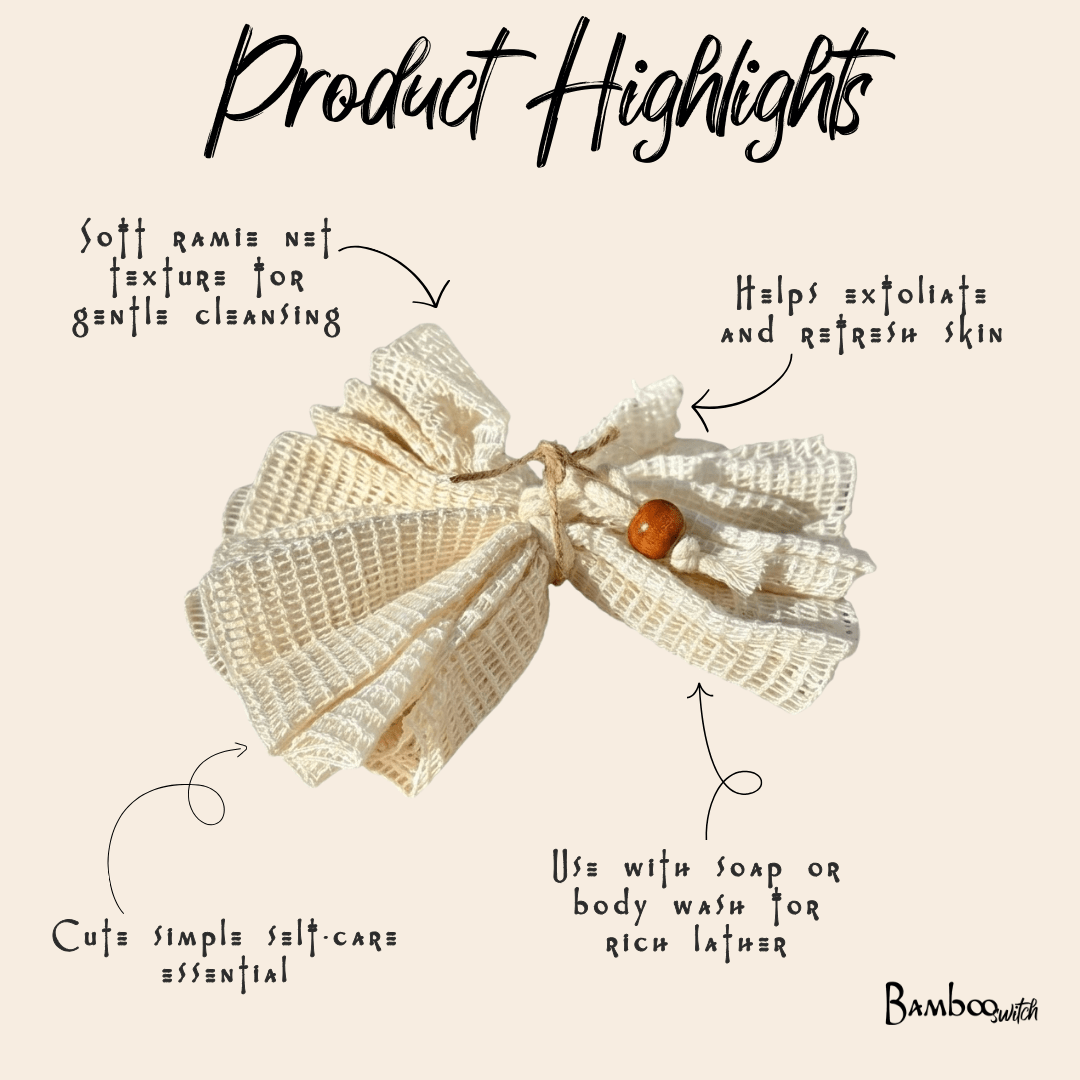 Ramie Shower Sponge - Bamboo Switch