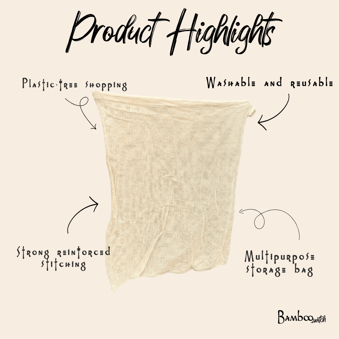 Reusable Mesh Produce Bags | 2 Pack - Bamboo Switch