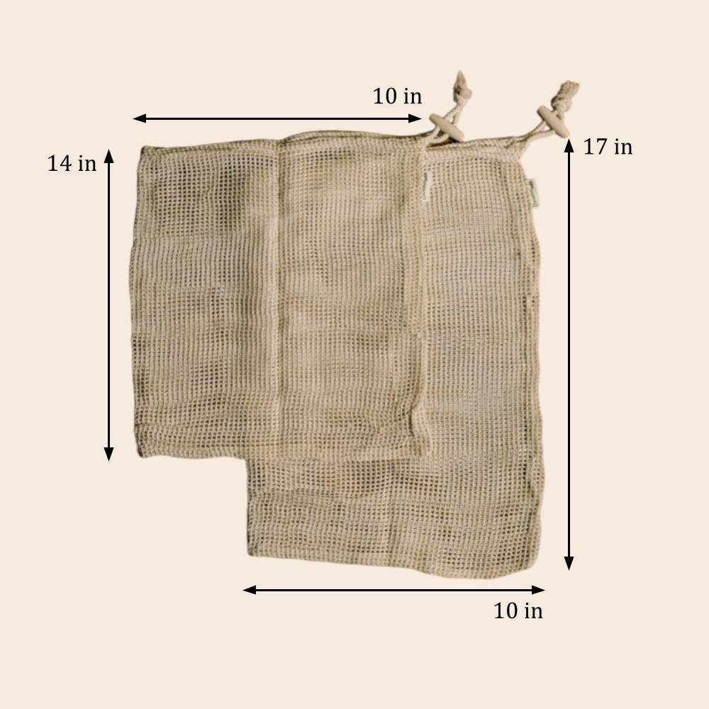 Reusable Mesh Produce Bags | 2 Pack - Bamboo Switch