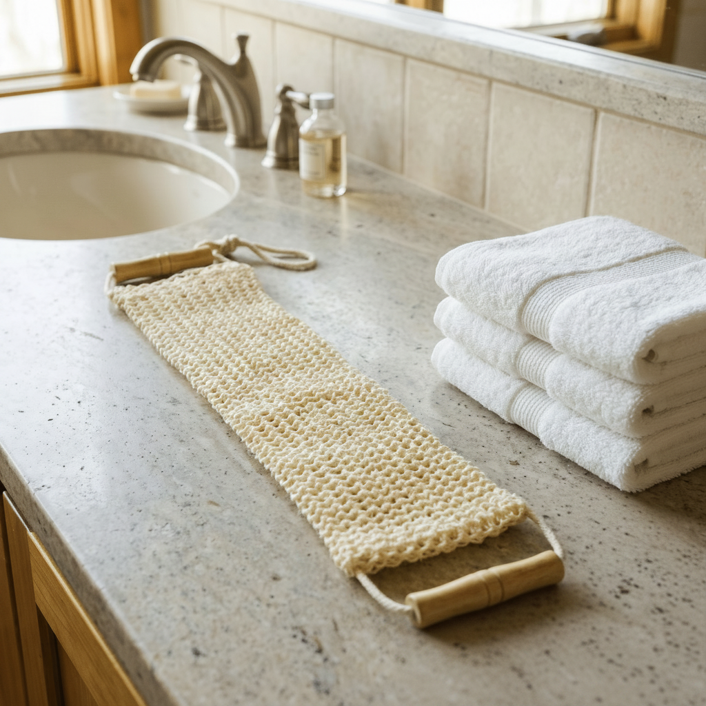 Sisal Back Scrubber with Bamboo Handles - Bamboo Switch