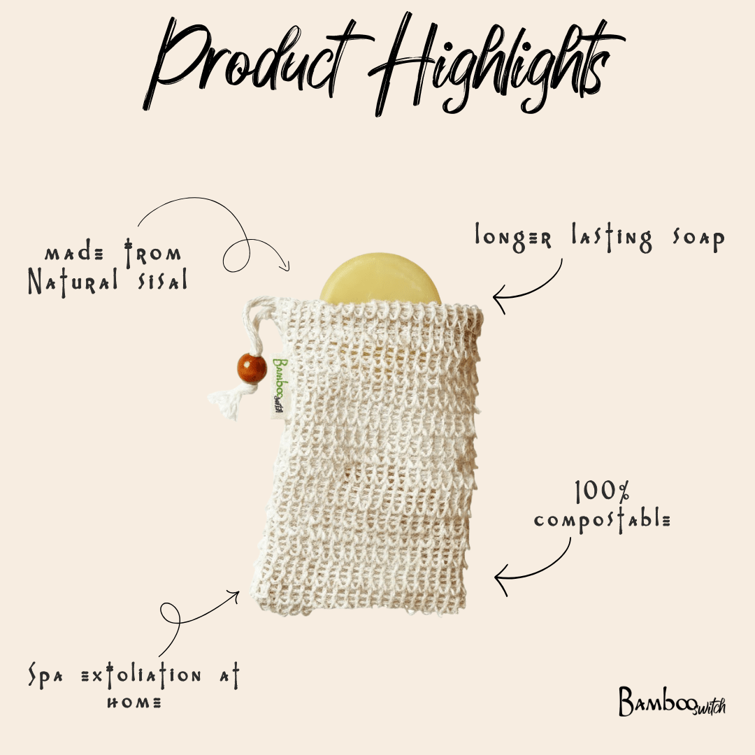 Sisal Soap Saver Bag - Bamboo Switch