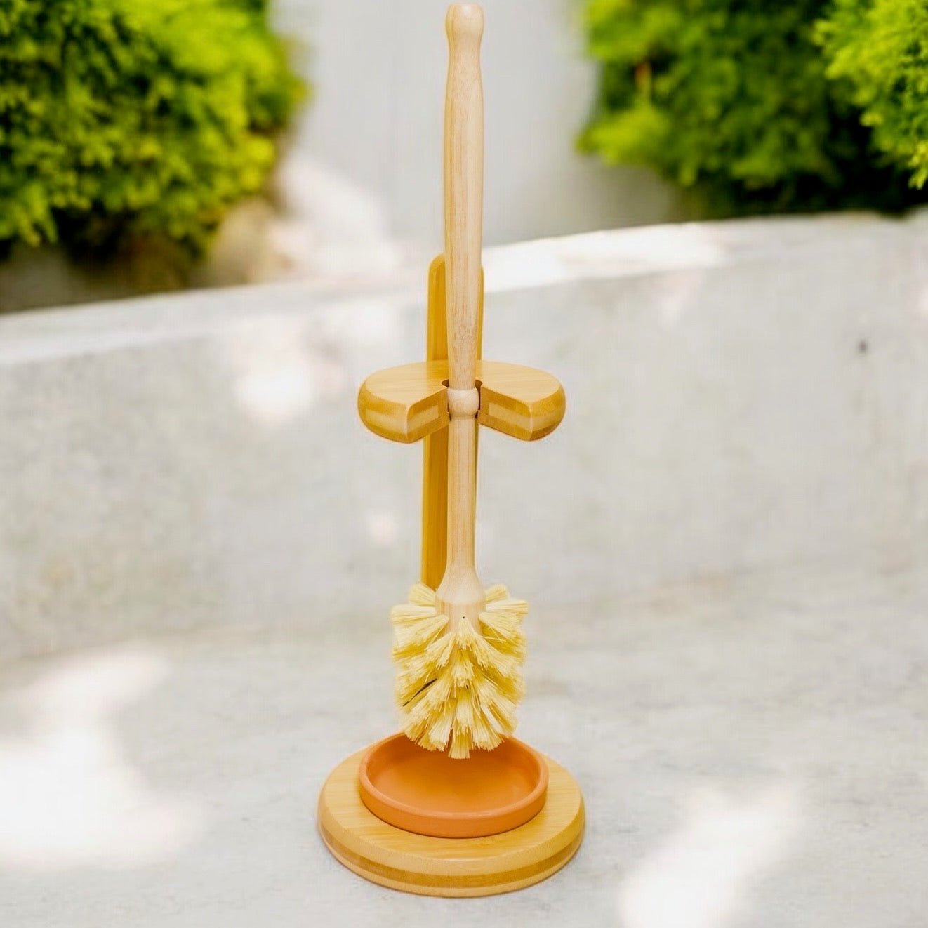 Toilet Brush Cleaner & Stand - Bamboo Switch
