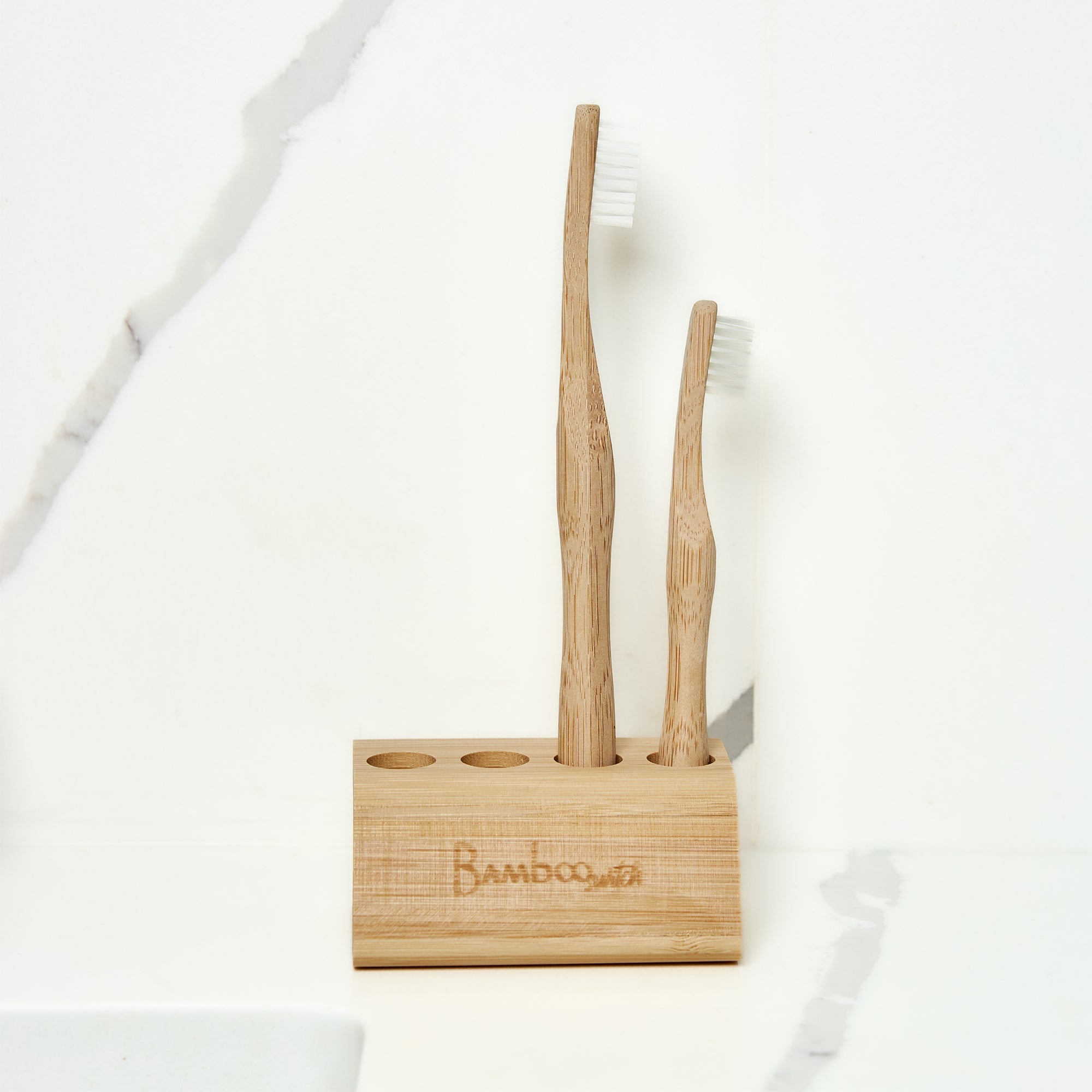 Toothbrush Holder with 4 Slots - Bamboo Switch