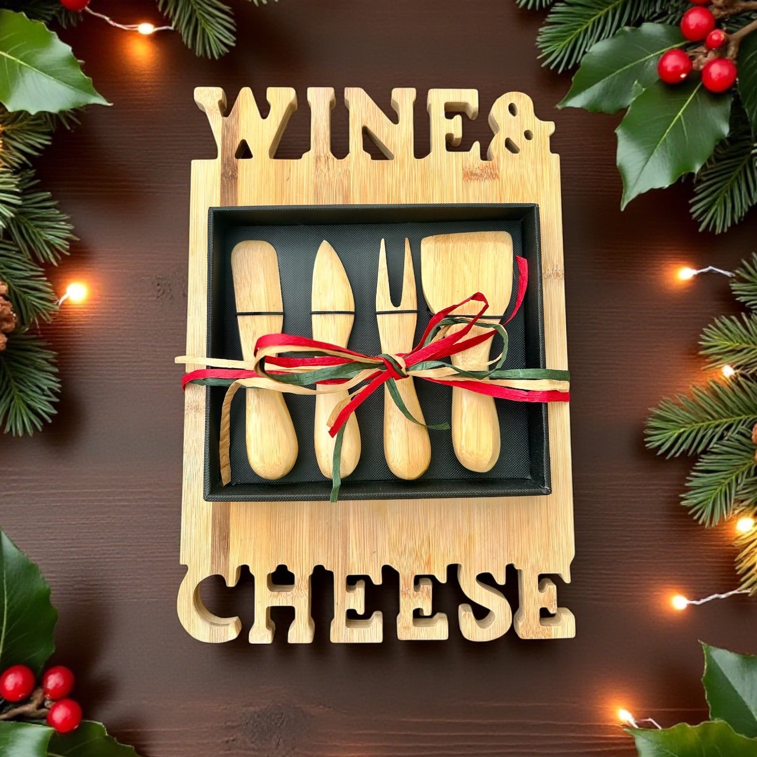 Wine and Cheese Gift Set - Bamboo Switch
