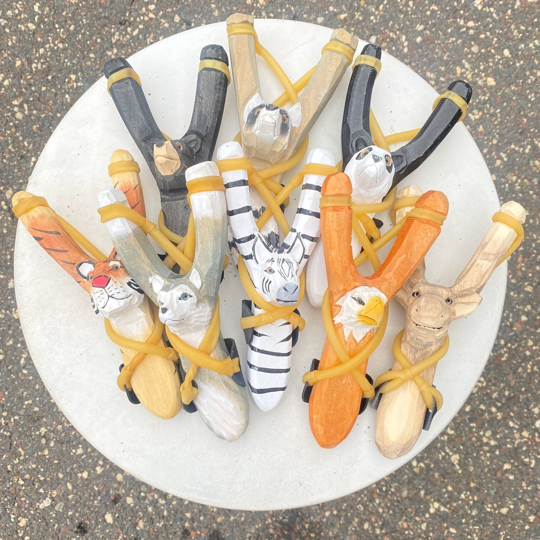 Wooden Animal Slingshot - Bamboo Switch