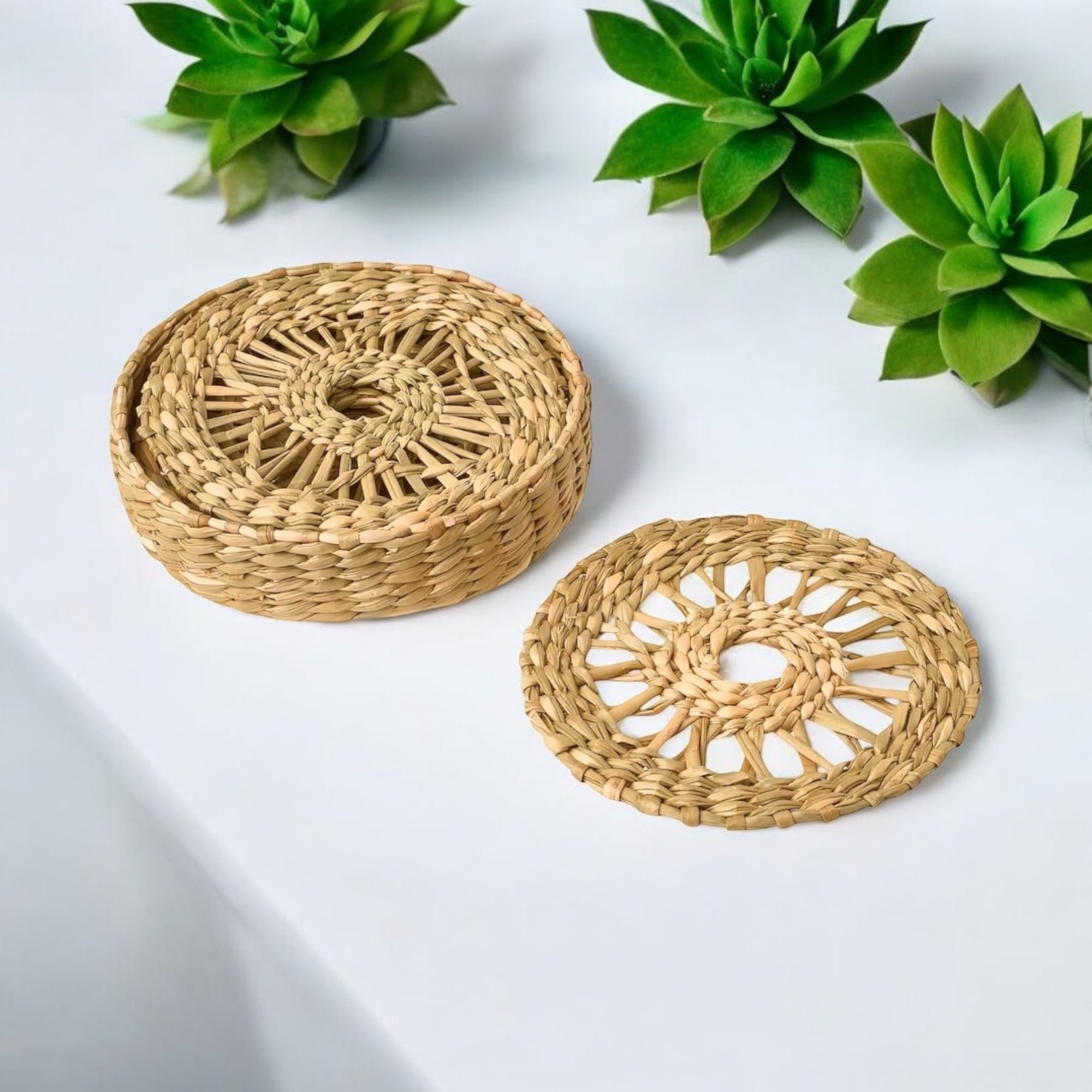 Woven Coaster Set of 4 - Bamboo Switch