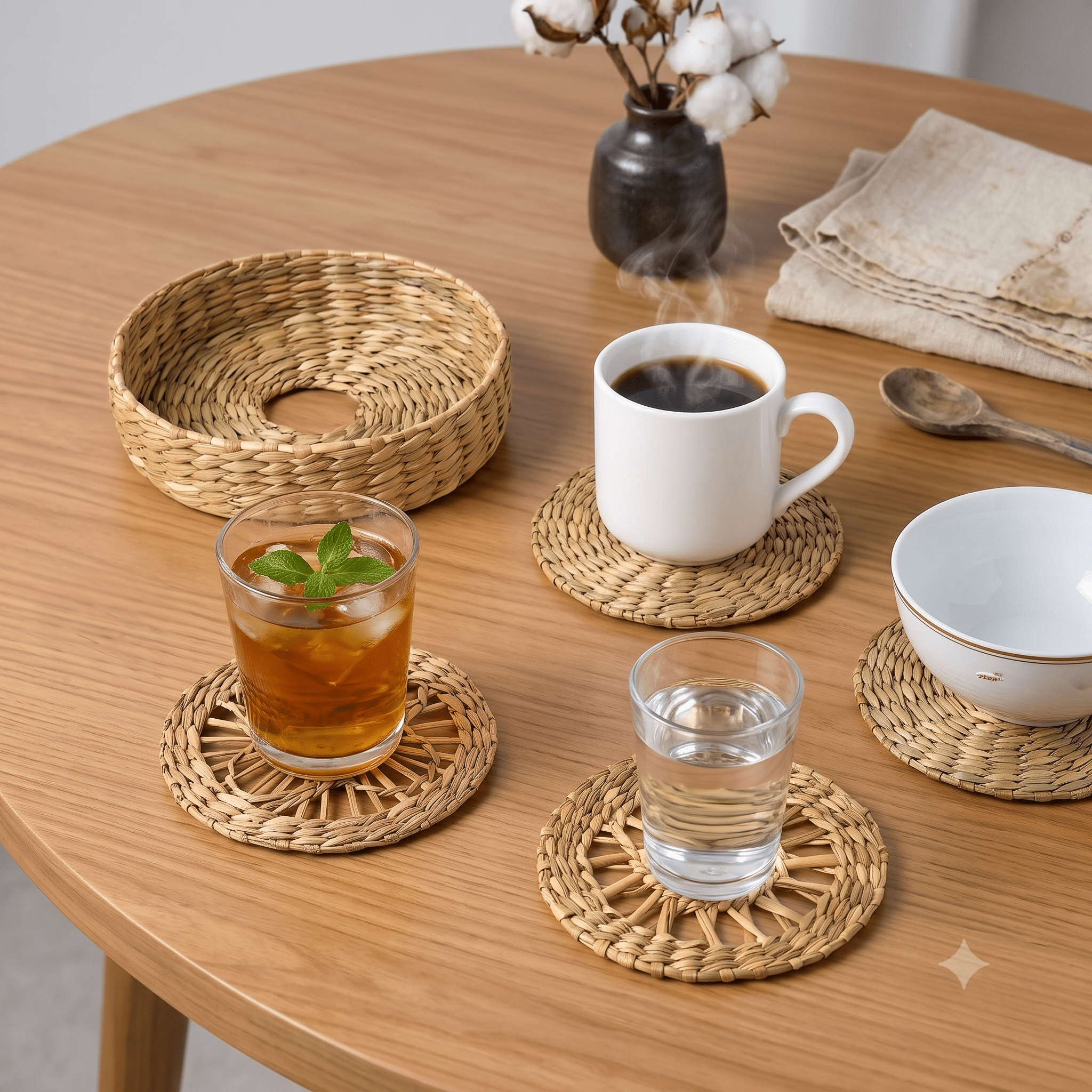 Woven Coaster Set of 4 - Bamboo Switch