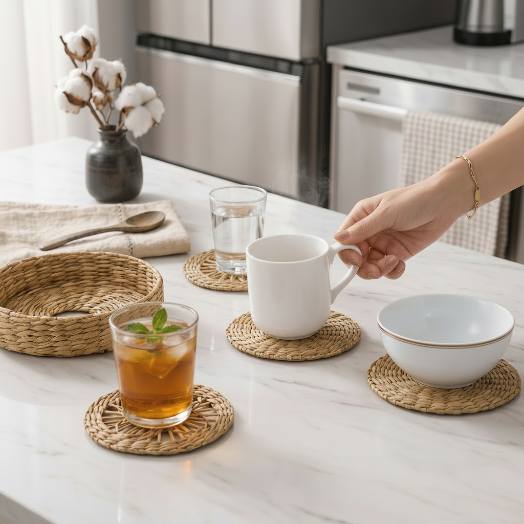 Woven Coaster Set of 4 - Bamboo Switch