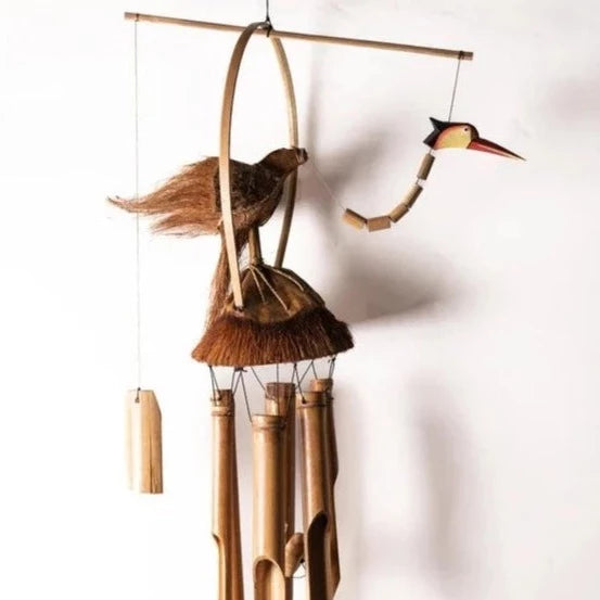 Bamboo Wind Chime - Bird Nest - Bamboo Switch