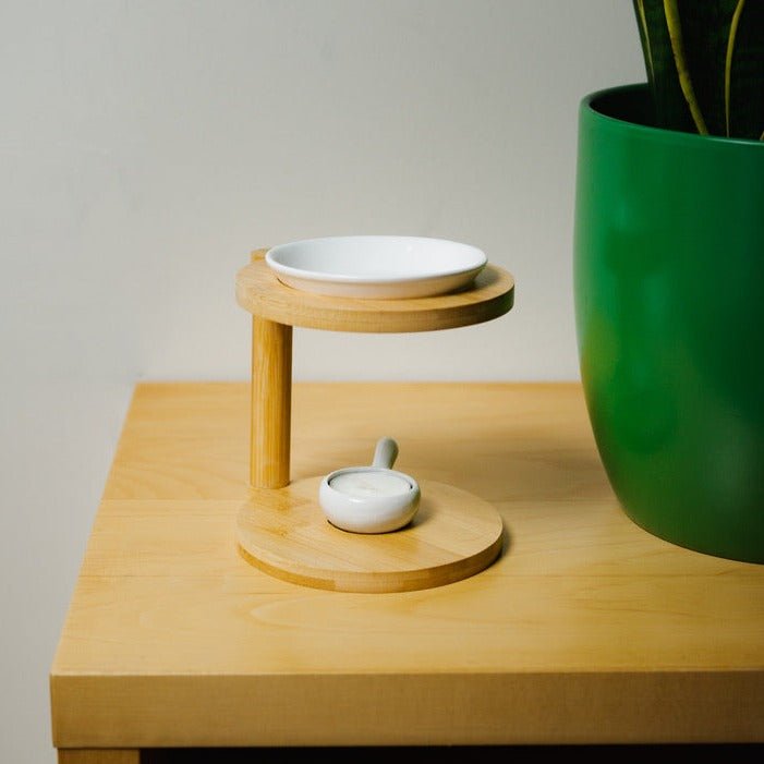 Bamboo Wax Melt Burner | Modern Rod - Bamboo Switch