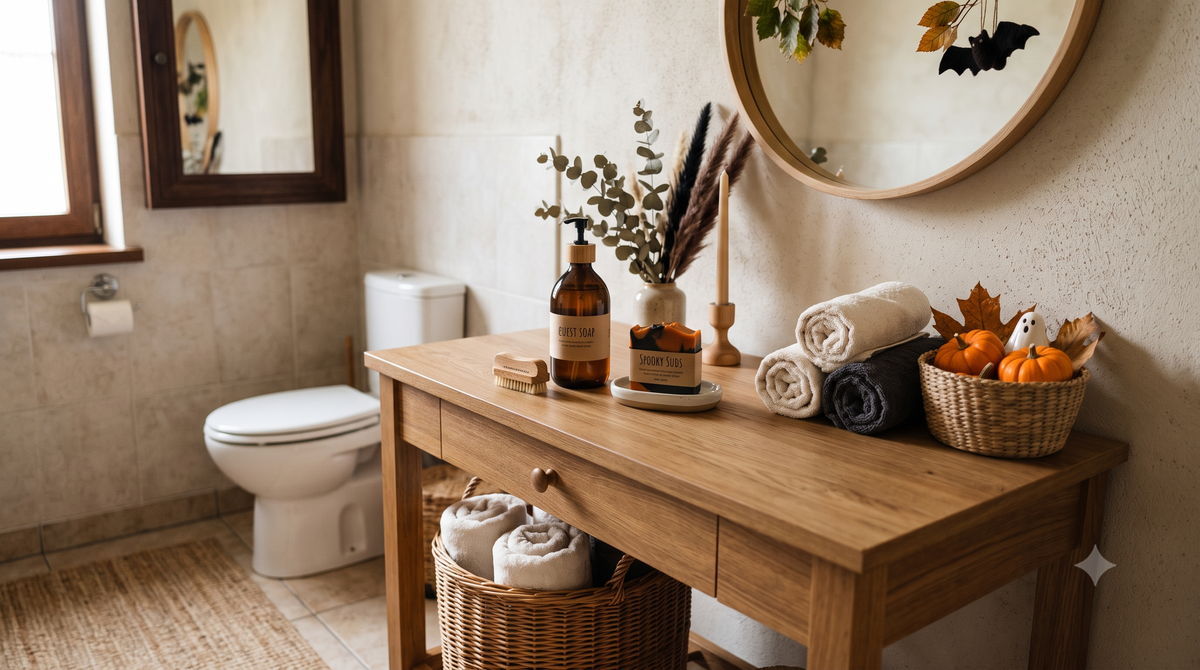 Halloween Without the Plastic Haul: A Sustainable Guest Bathroom for Trick-or-Treat Season