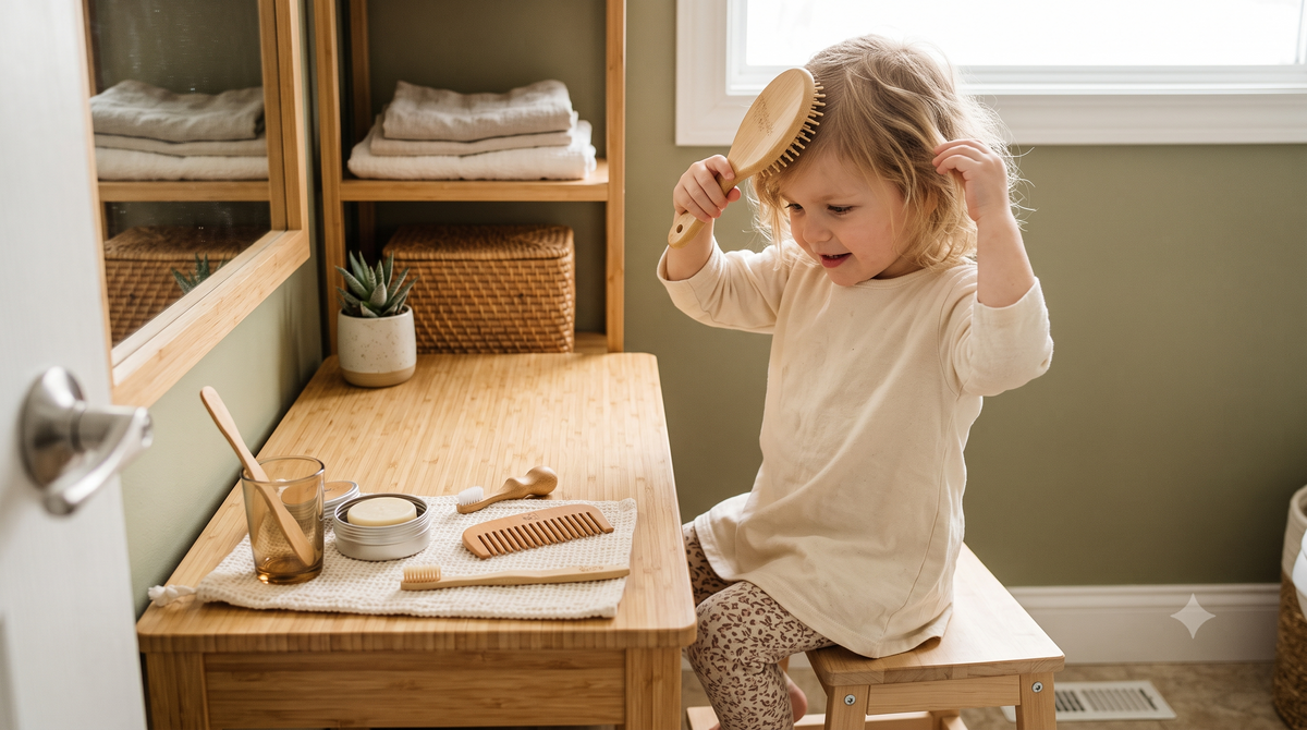 Montessori at Home: Teaching Kids Independence With Bamboo Personal Care Tools